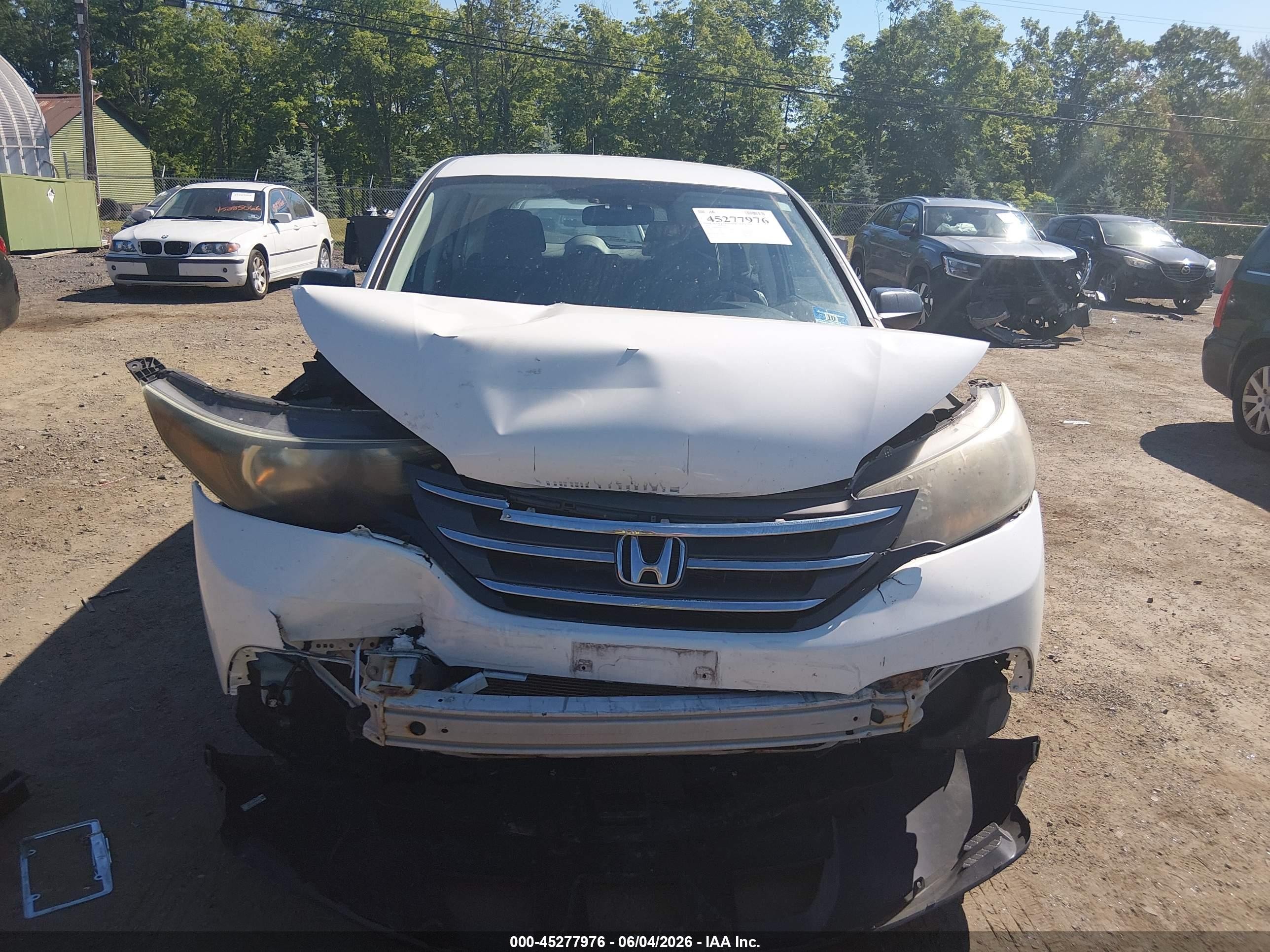 2014 Honda Cr-v Lx White vin: 5J6RM4H38EL120310