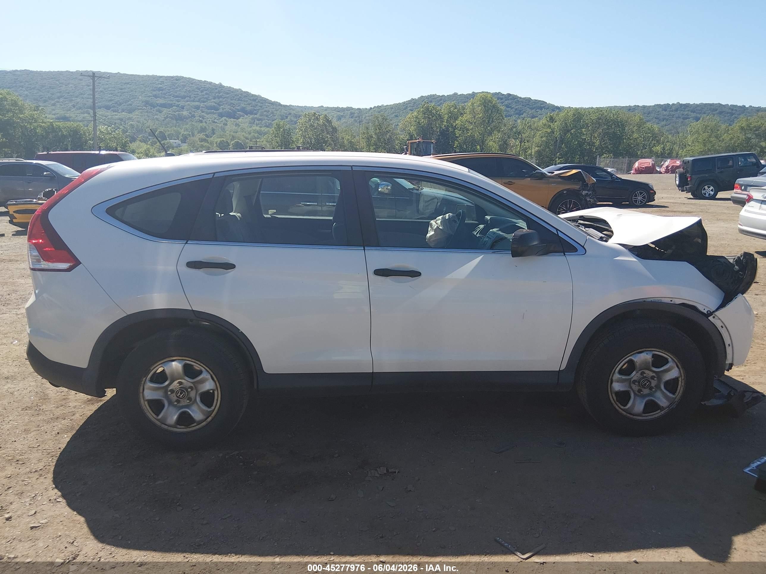 2014 Honda Cr-v Lx White vin: 5J6RM4H38EL120310