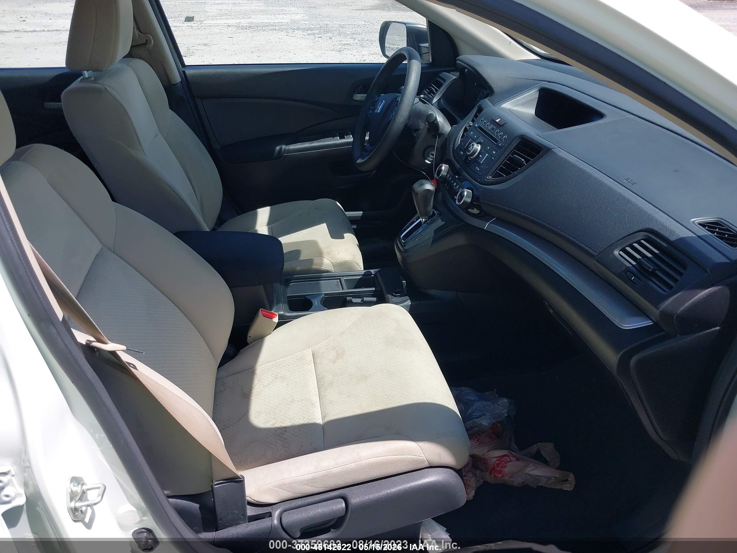 2015 Honda Cr-v Lx White vin: 5J6RM4H38FL010326