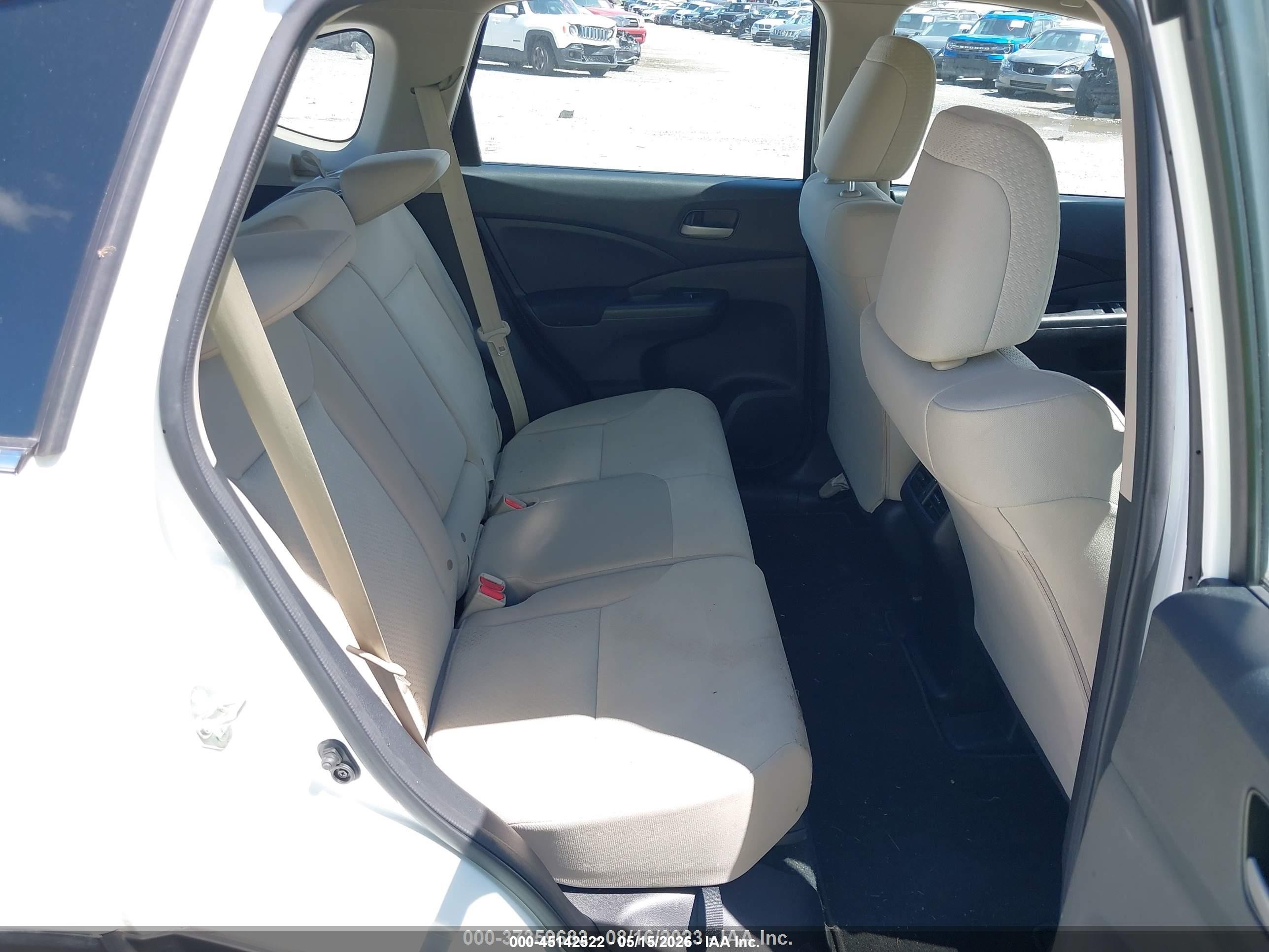 2015 Honda Cr-v Lx White vin: 5J6RM4H38FL010326