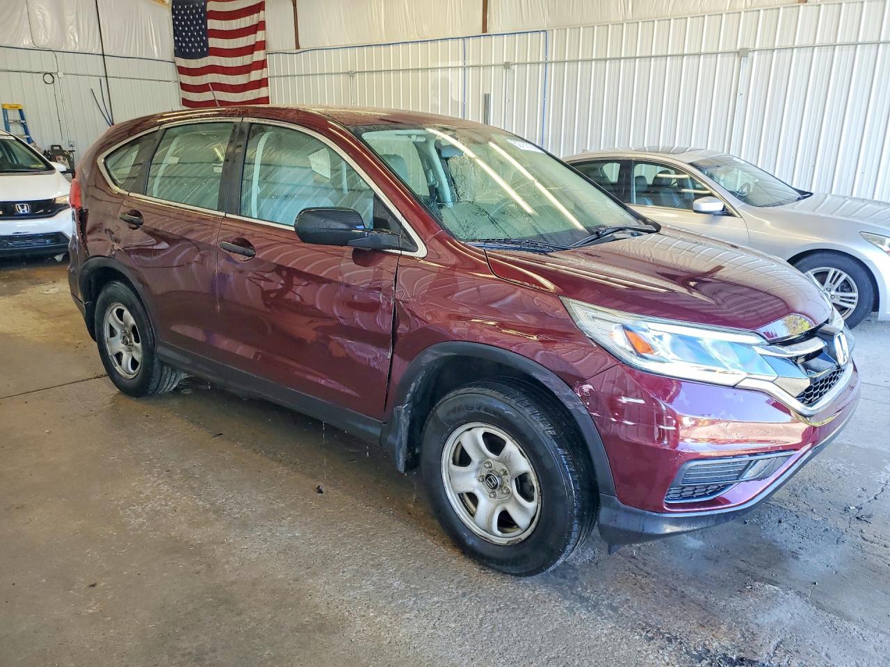 2015 Honda Cr-v Lx Maroon vin: 5J6RM4H38FL015316