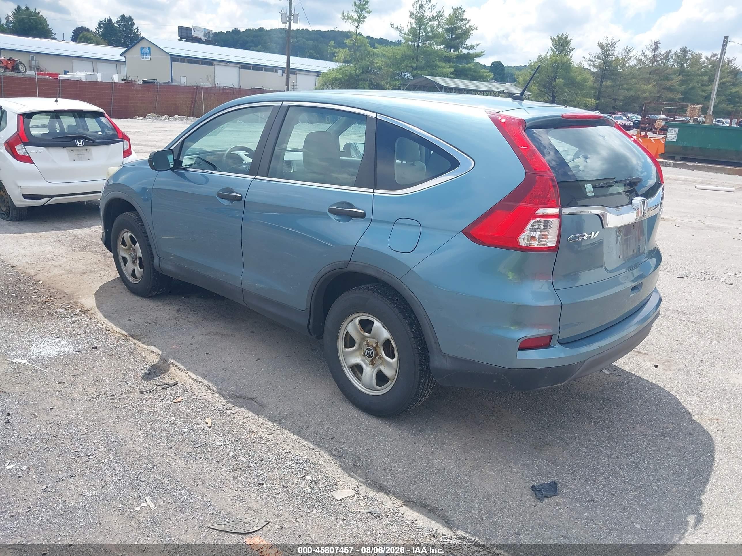 2015 Honda Cr-v Lx Blue vin: 5J6RM4H38FL029409