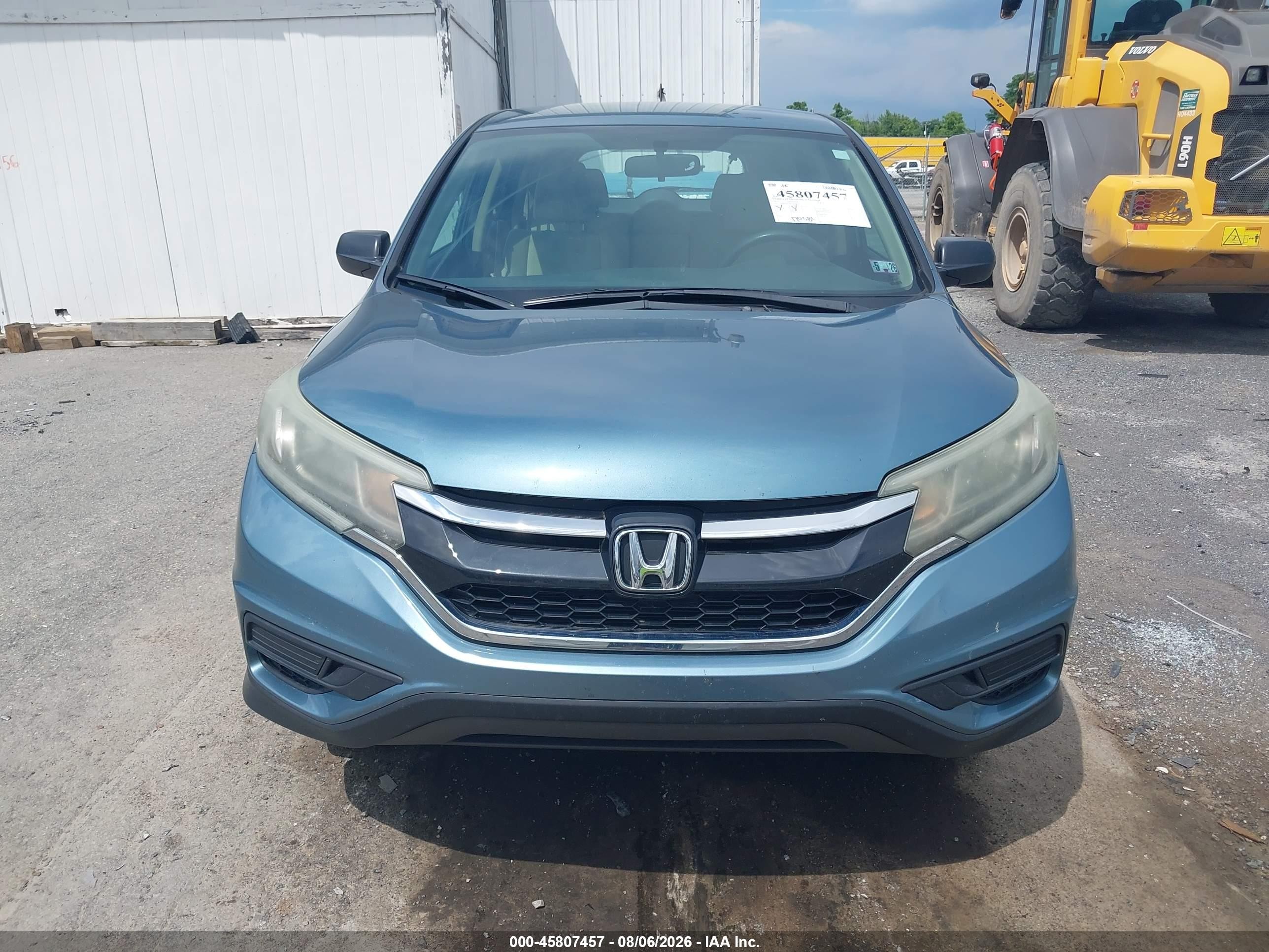 2015 Honda Cr-v Lx Blue vin: 5J6RM4H38FL029409