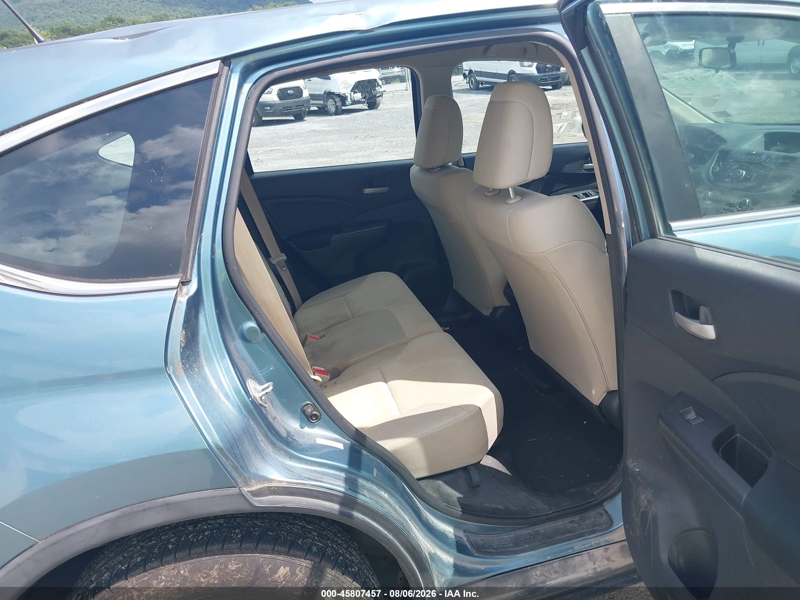 2015 Honda Cr-v Lx Blue vin: 5J6RM4H38FL029409