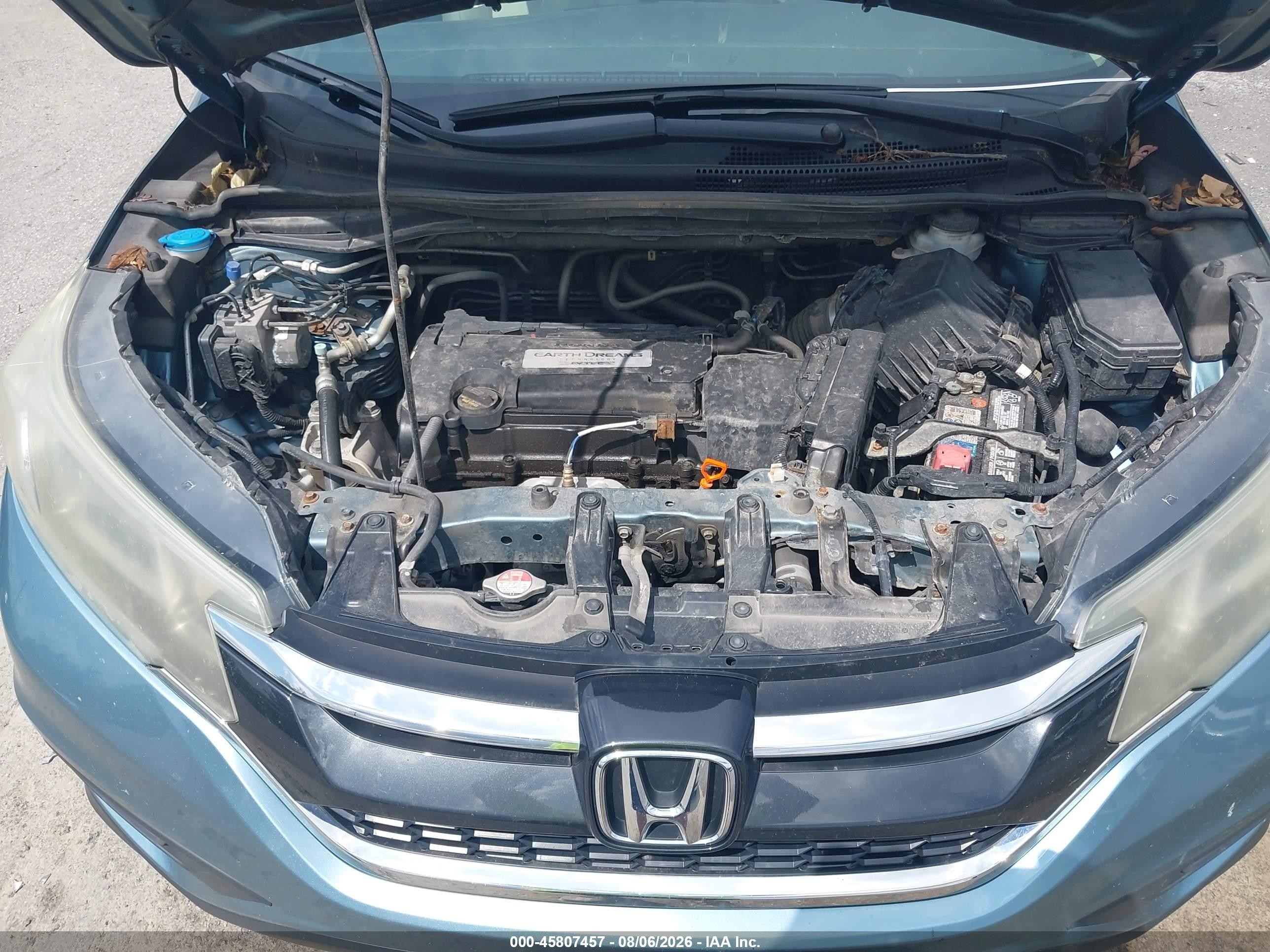 2015 Honda Cr-v Lx Blue vin: 5J6RM4H38FL029409
