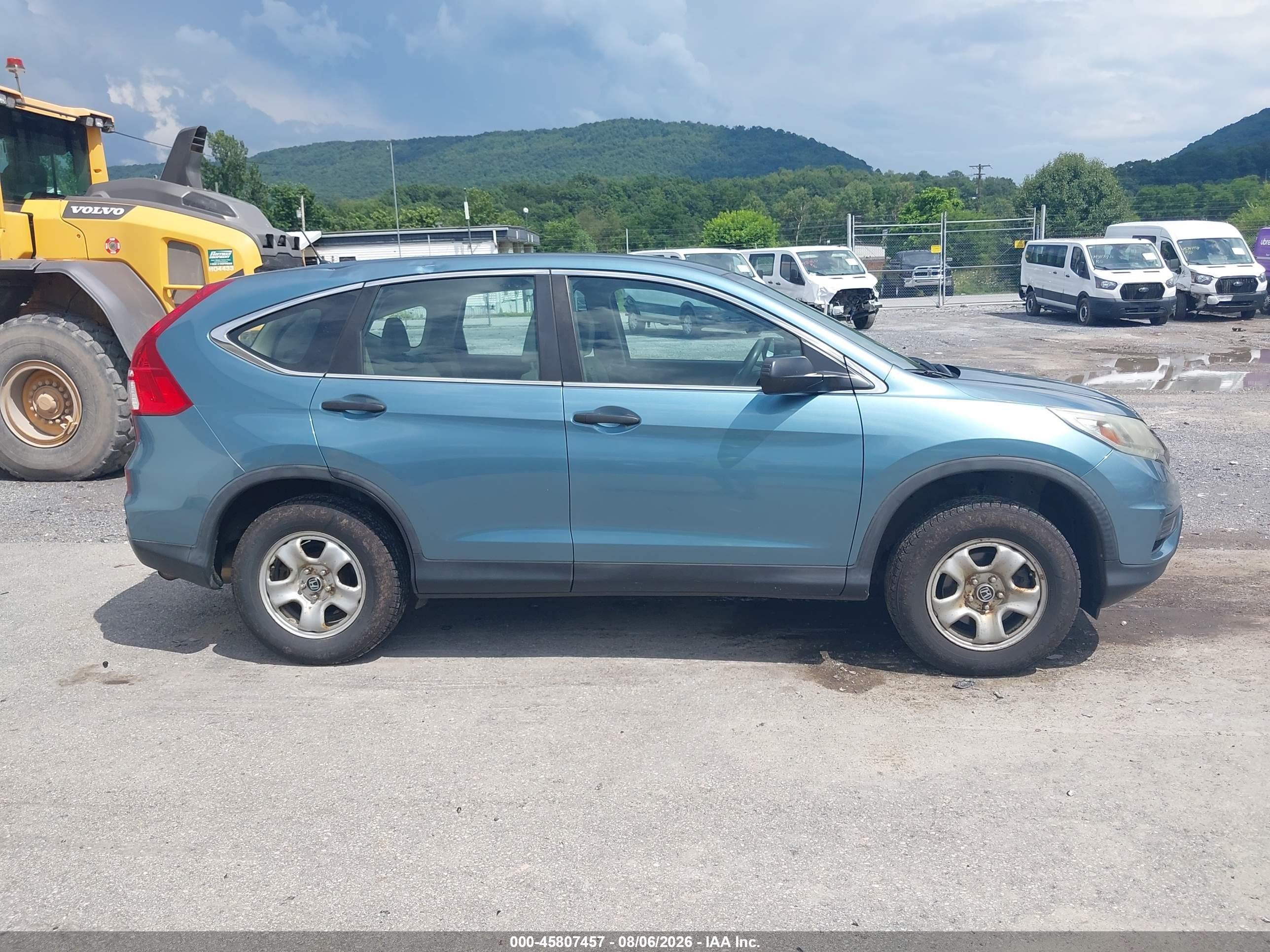 2015 Honda Cr-v Lx Blue vin: 5J6RM4H38FL029409