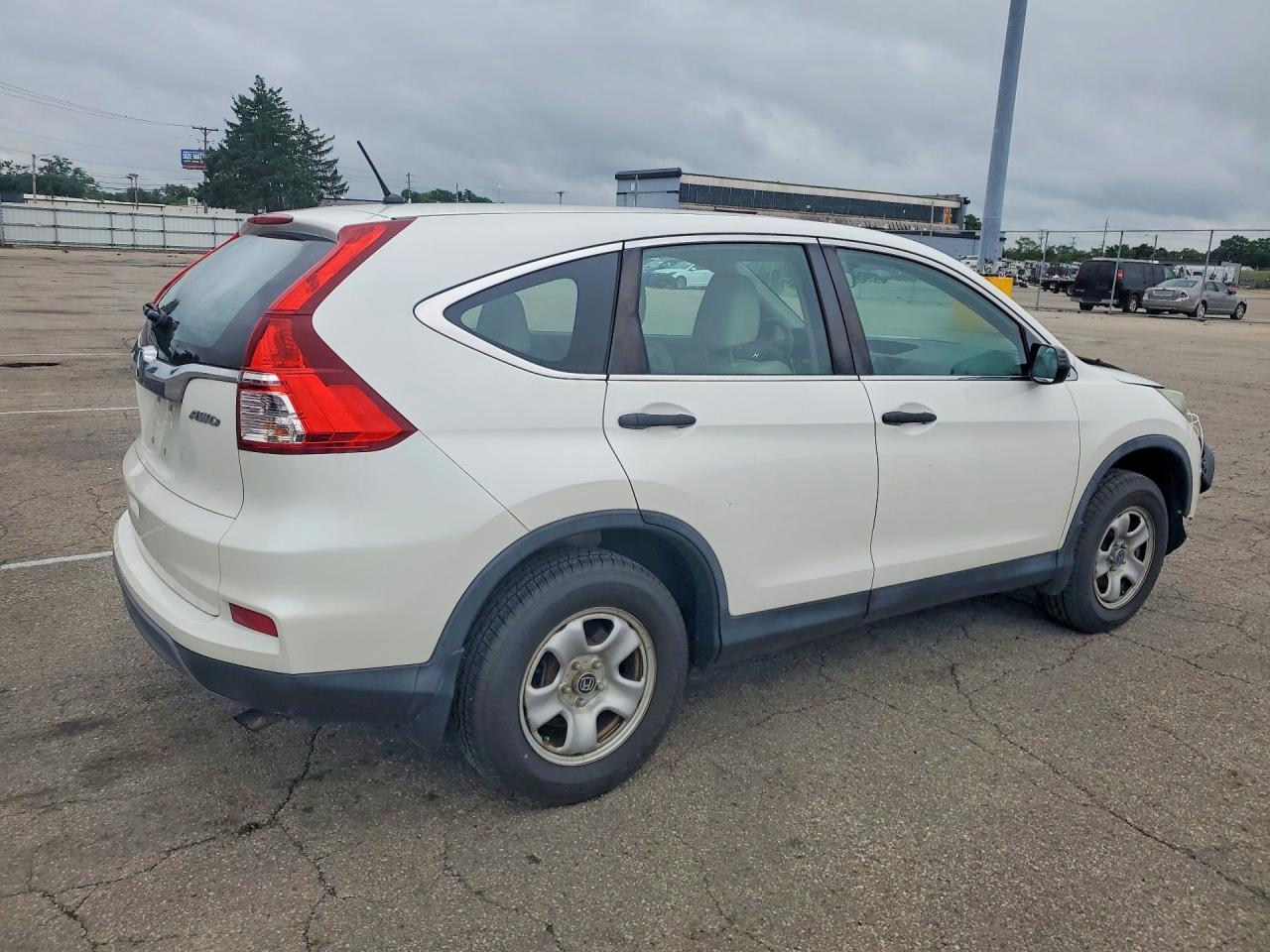 2015 Honda Cr-v Lx White vin: 5J6RM4H38FL119000