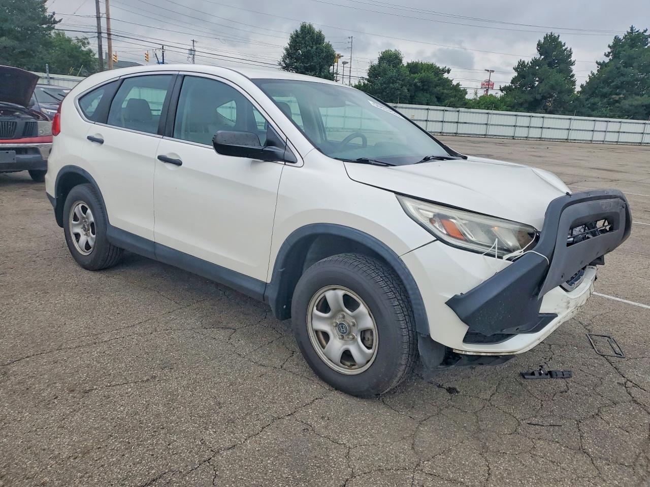 2015 Honda Cr-v Lx White vin: 5J6RM4H38FL119000