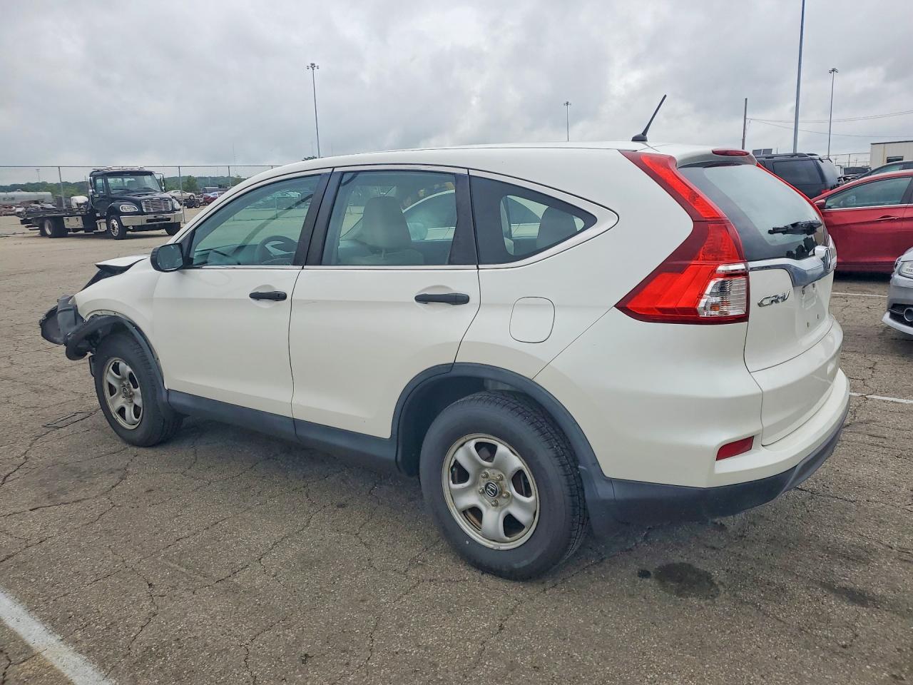 2015 Honda Cr-v Lx White vin: 5J6RM4H38FL119000