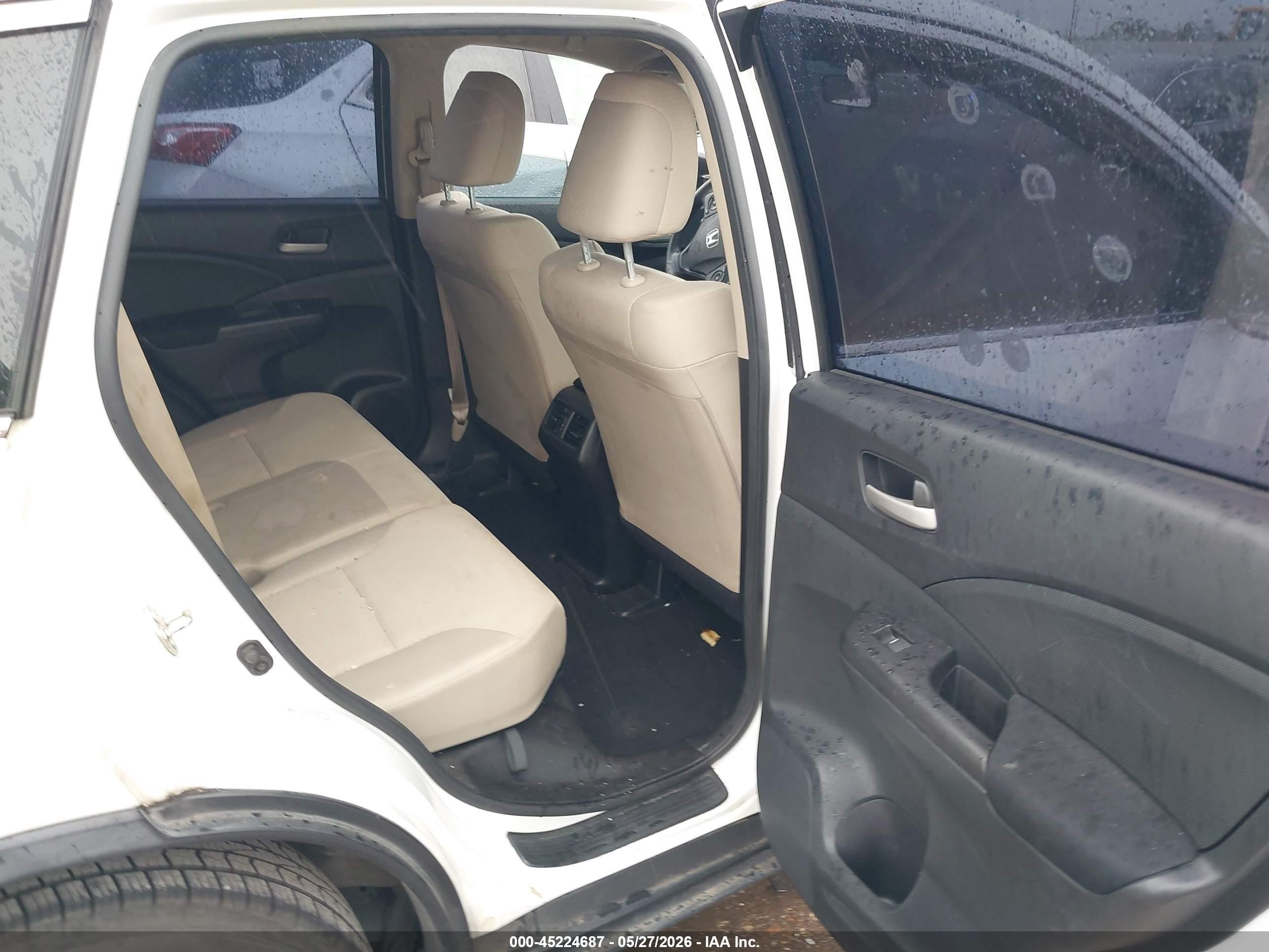 2015 Honda Cr-v Lx White vin: 5J6RM4H38FL119014