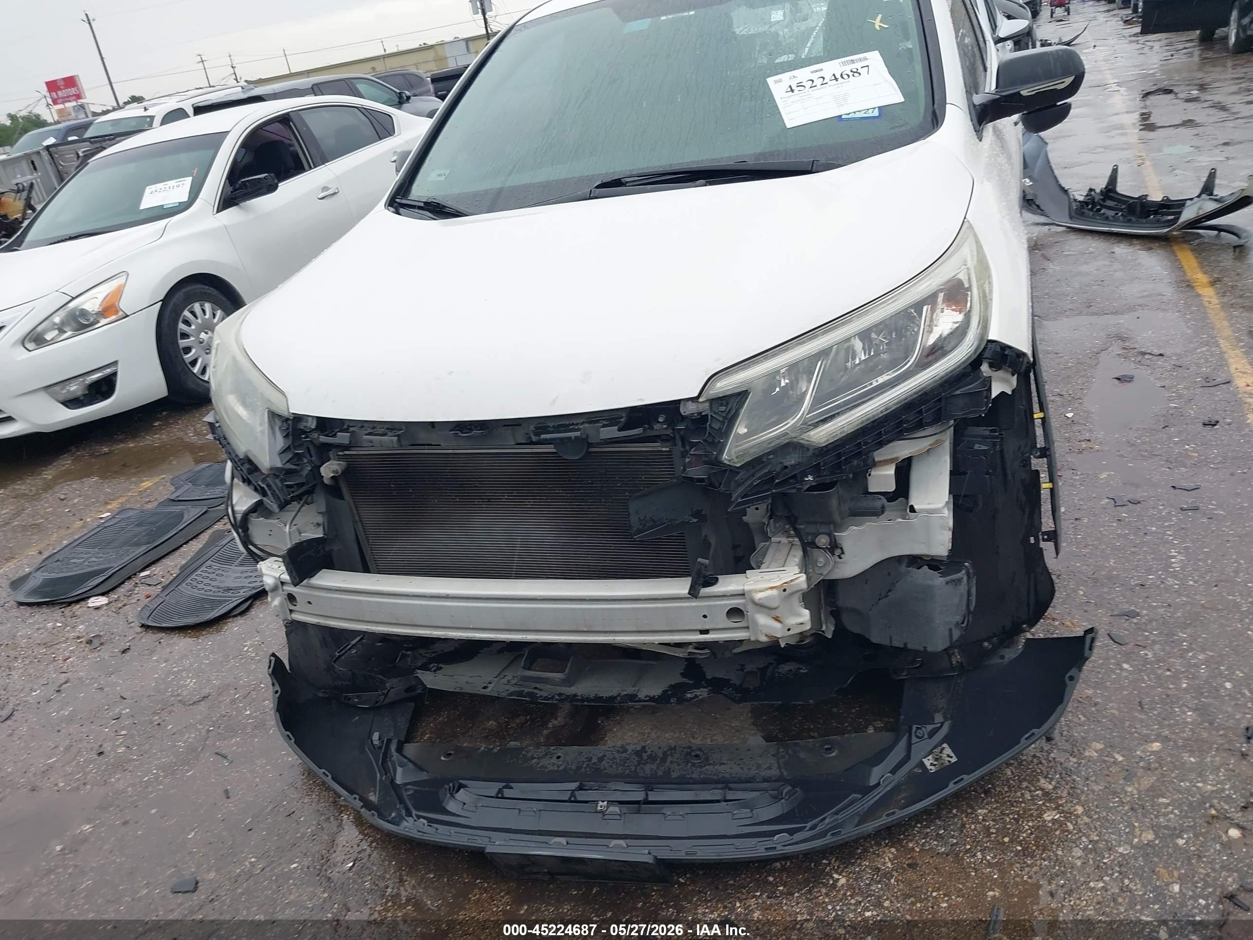 2015 Honda Cr-v Lx White vin: 5J6RM4H38FL119014