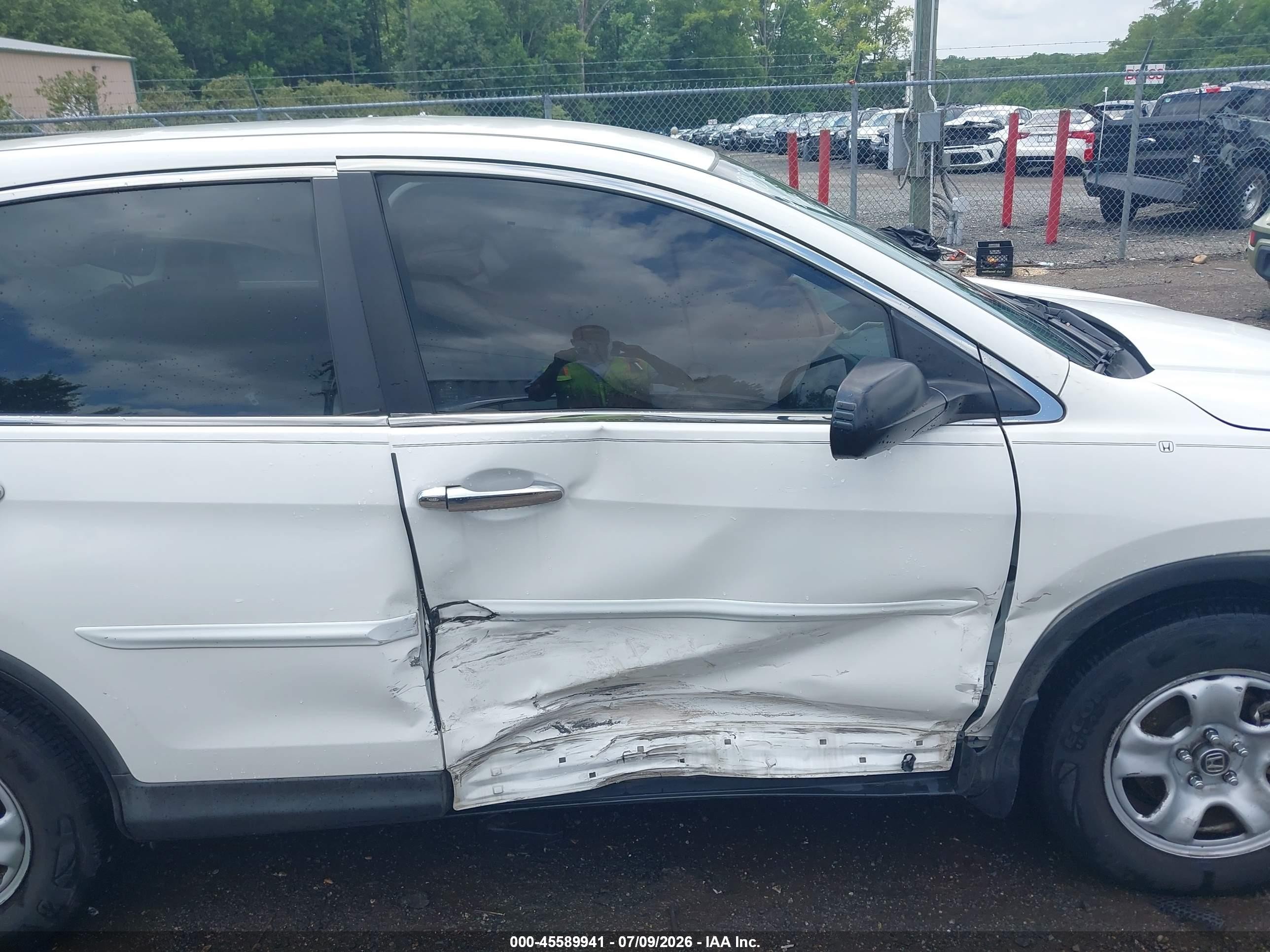 2012 Honda Cr-v Lx White vin: 5J6RM4H39CL043430