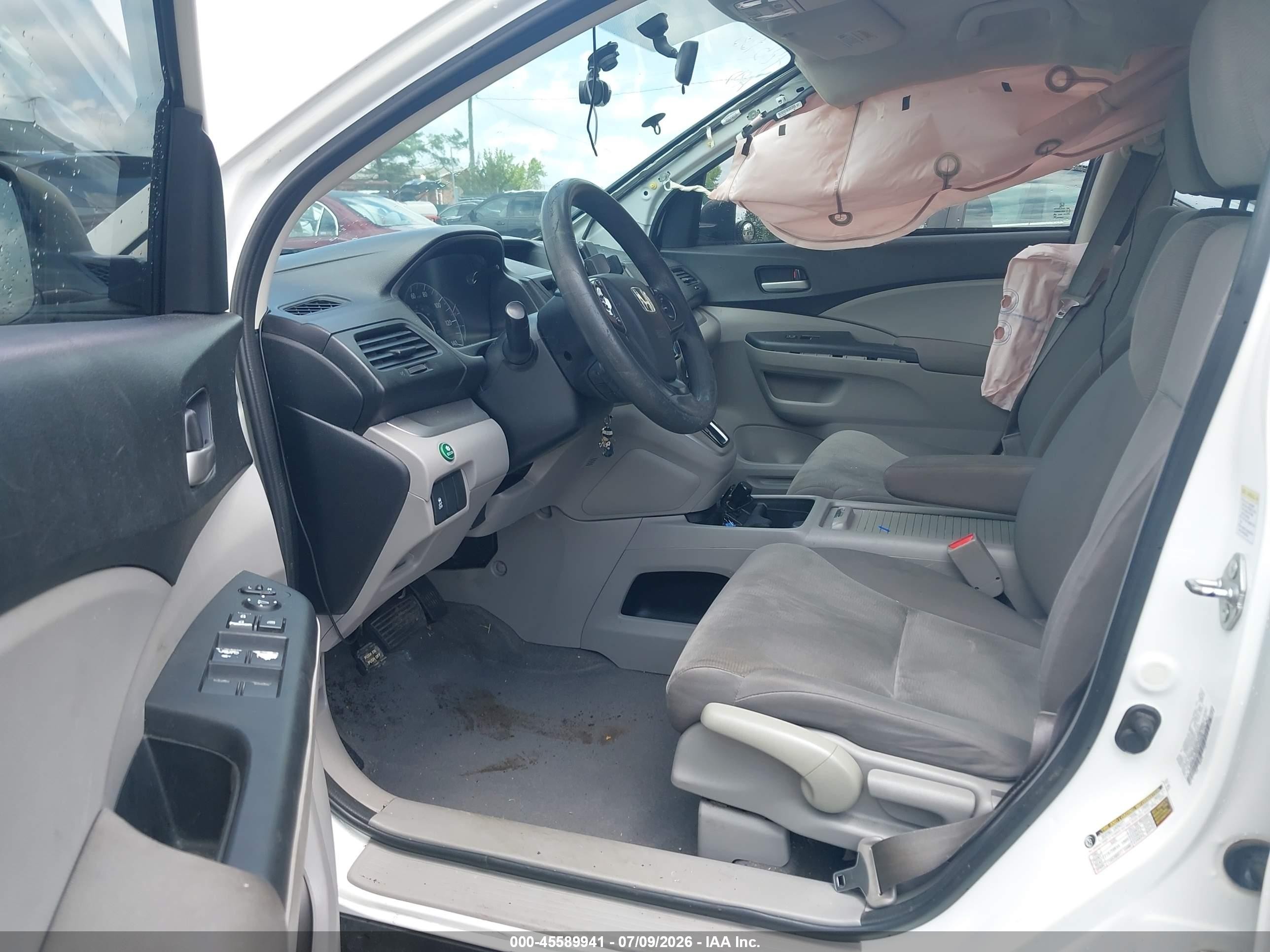 2012 Honda Cr-v Lx White vin: 5J6RM4H39CL043430