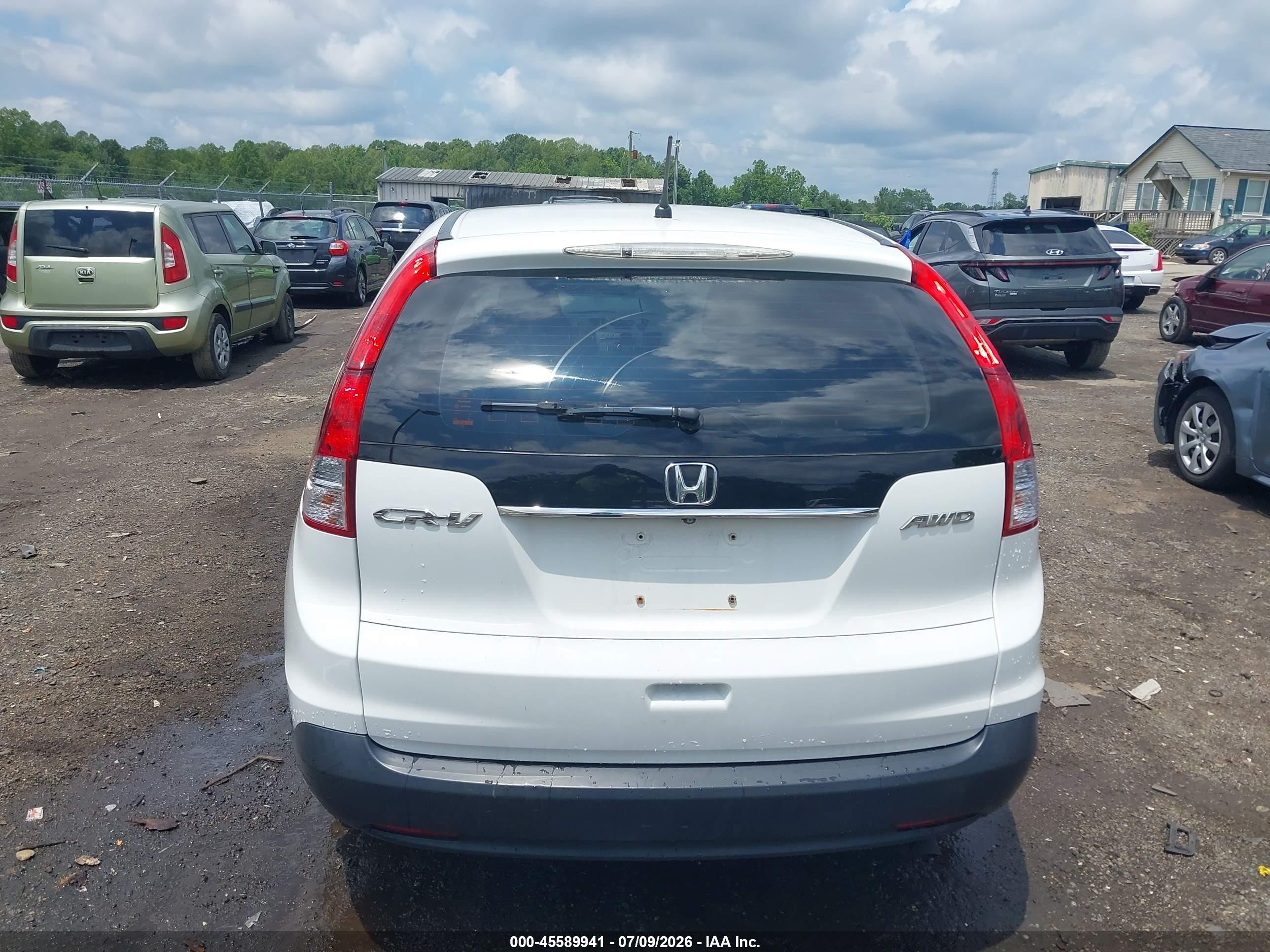 2012 Honda Cr-v Lx White vin: 5J6RM4H39CL043430