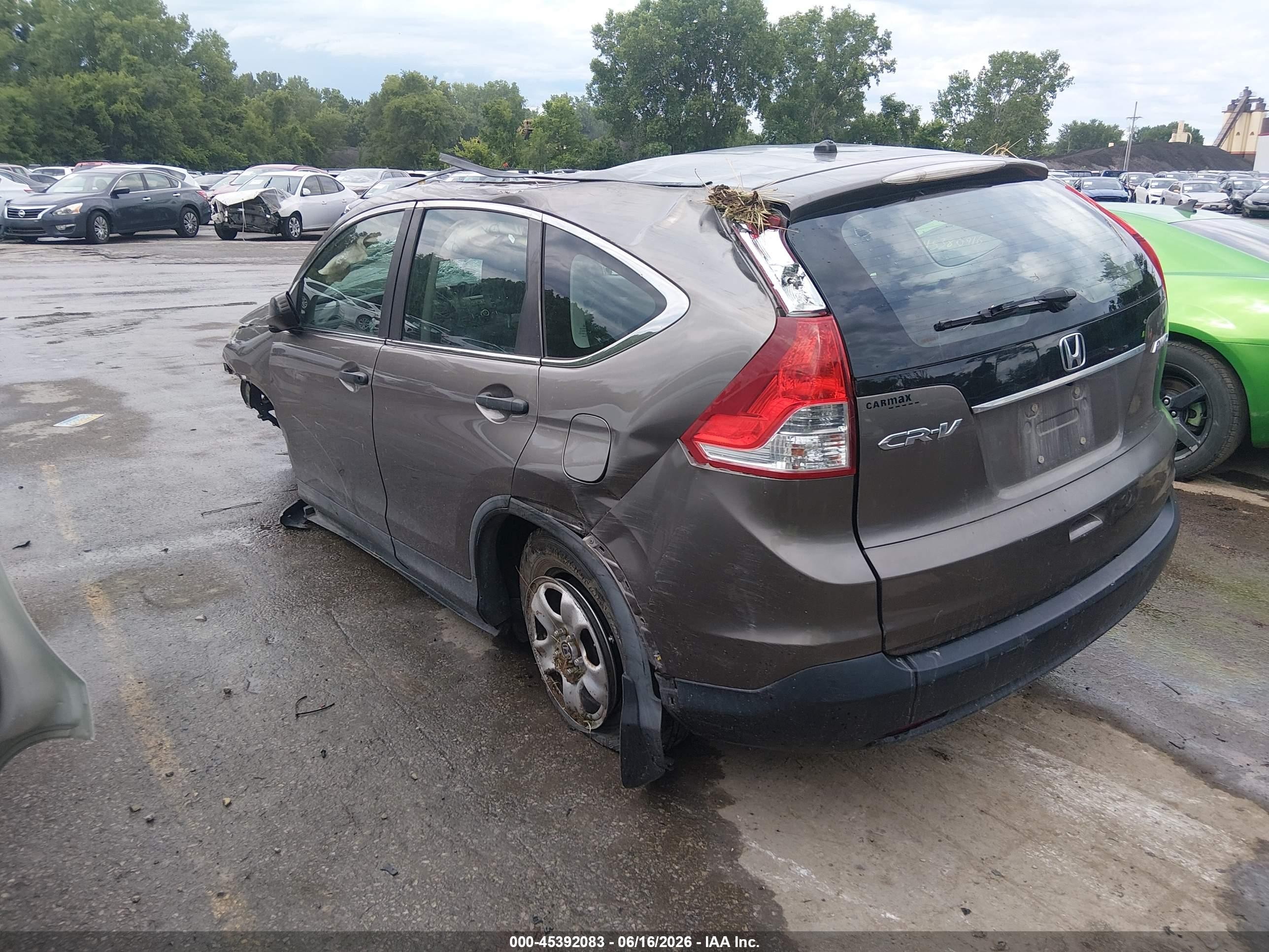 2012 Honda Cr-v Lx Коричневый vin: 5J6RM4H39CL064651