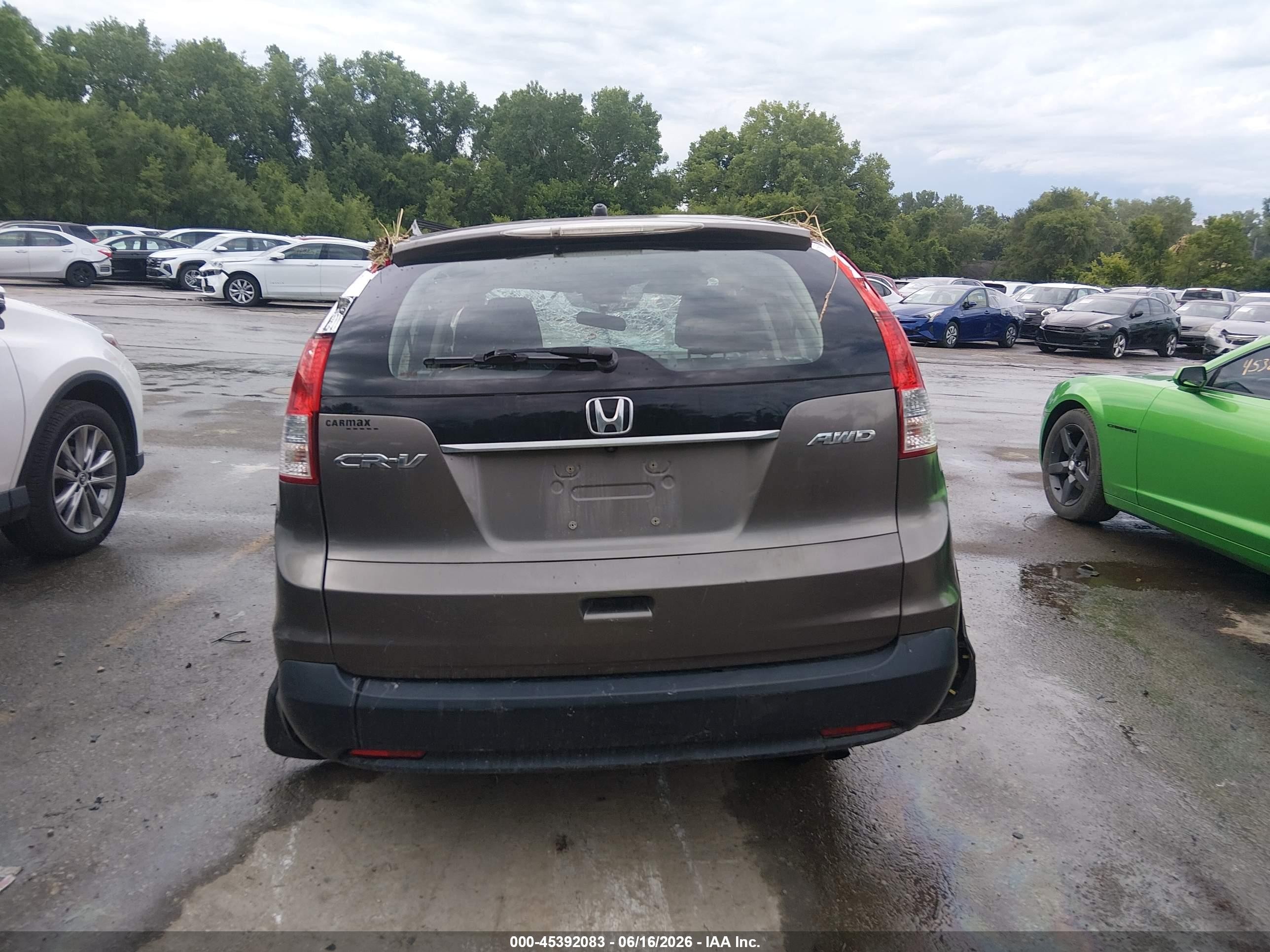 2012 Honda Cr-v Lx Коричневый vin: 5J6RM4H39CL064651