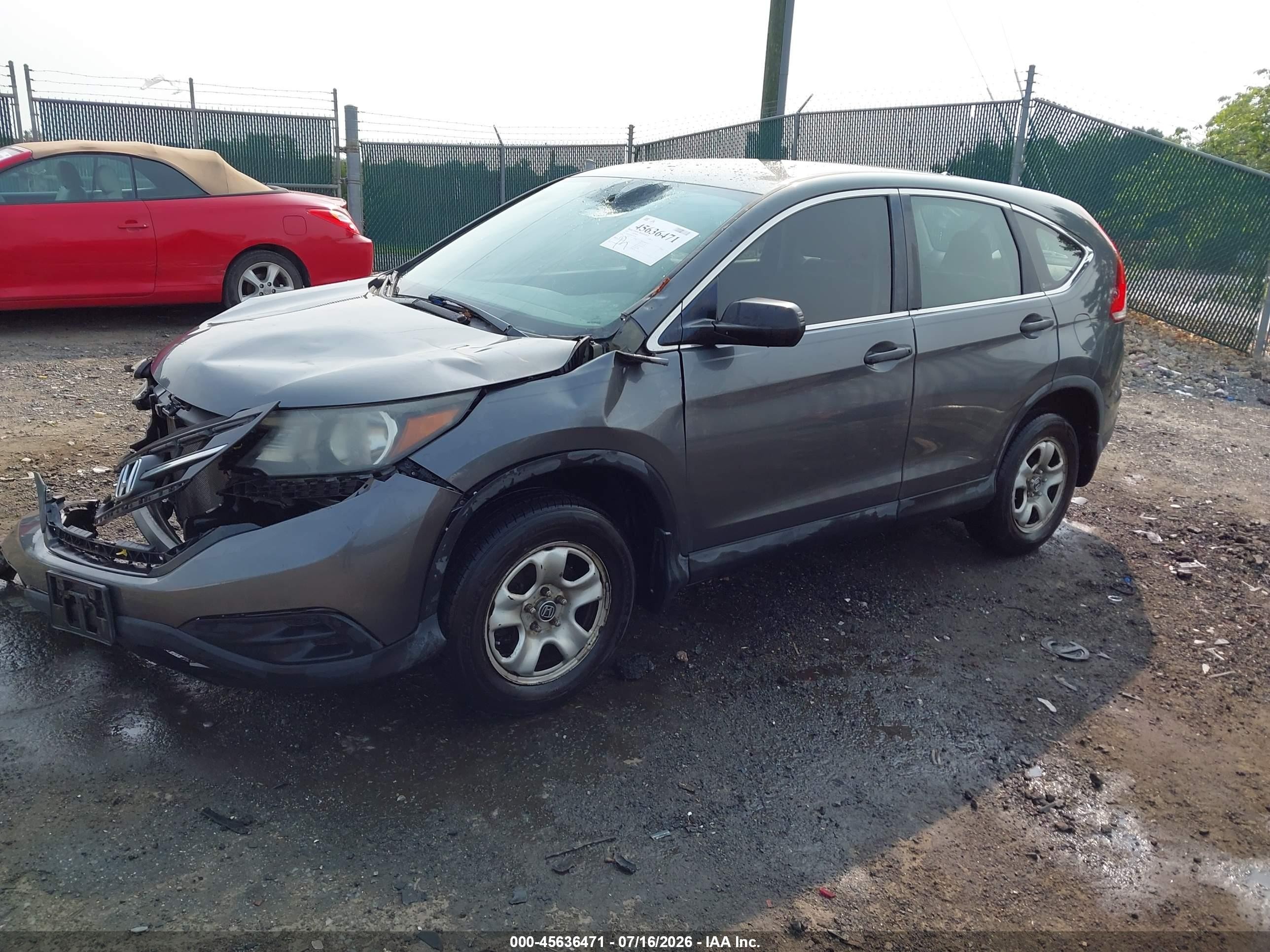 2012 Honda Cr-v Lx Серый vin: 5J6RM4H39CL076248