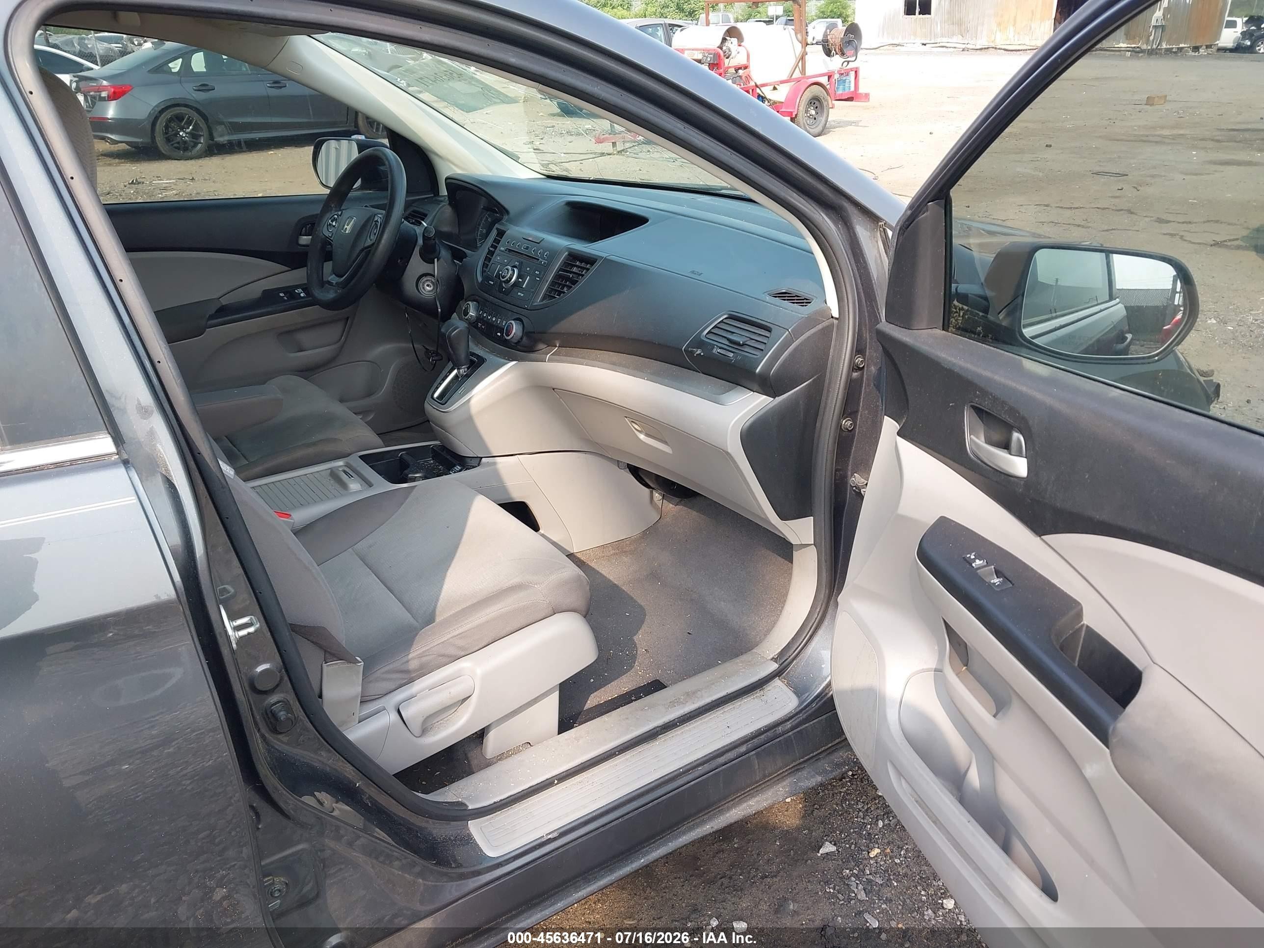 2012 Honda Cr-v Lx Серый vin: 5J6RM4H39CL076248