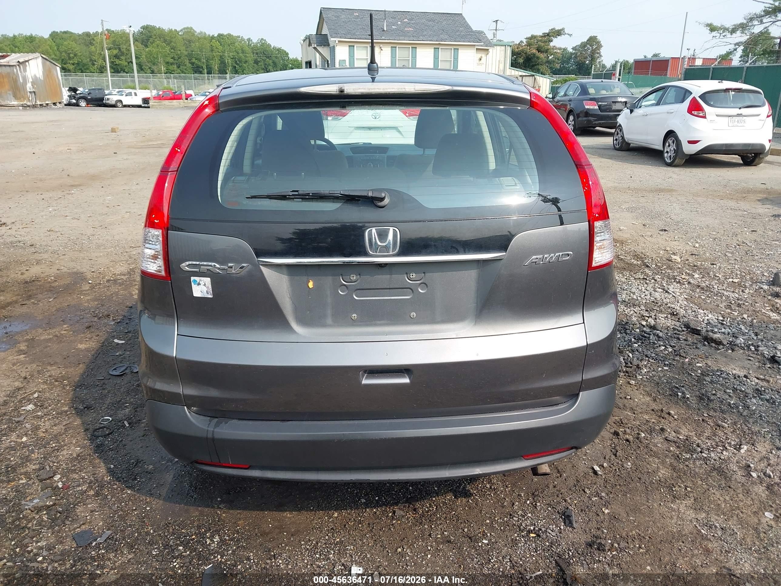 2012 Honda Cr-v Lx Серый vin: 5J6RM4H39CL076248