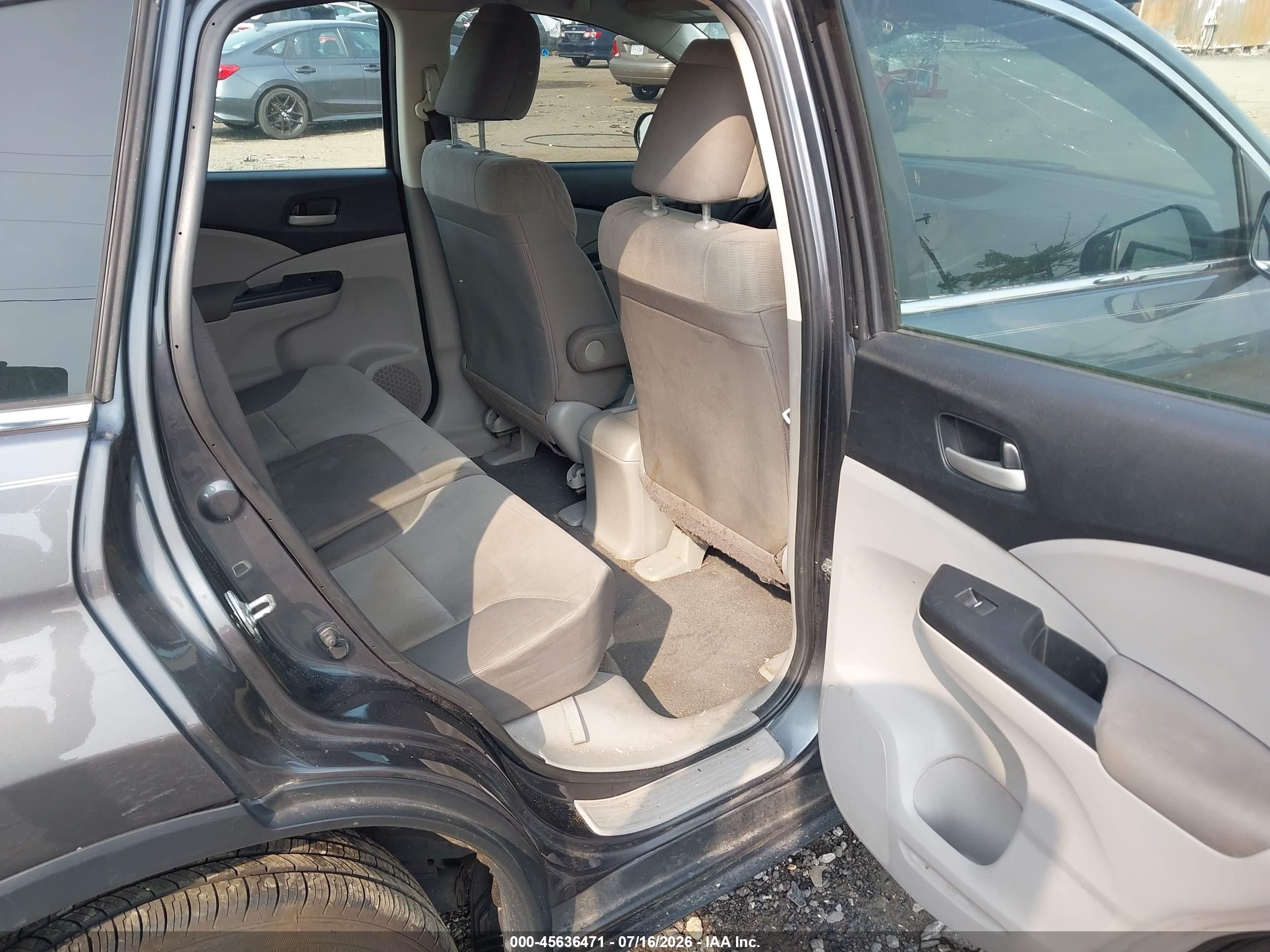 2012 Honda Cr-v Lx Серый vin: 5J6RM4H39CL076248