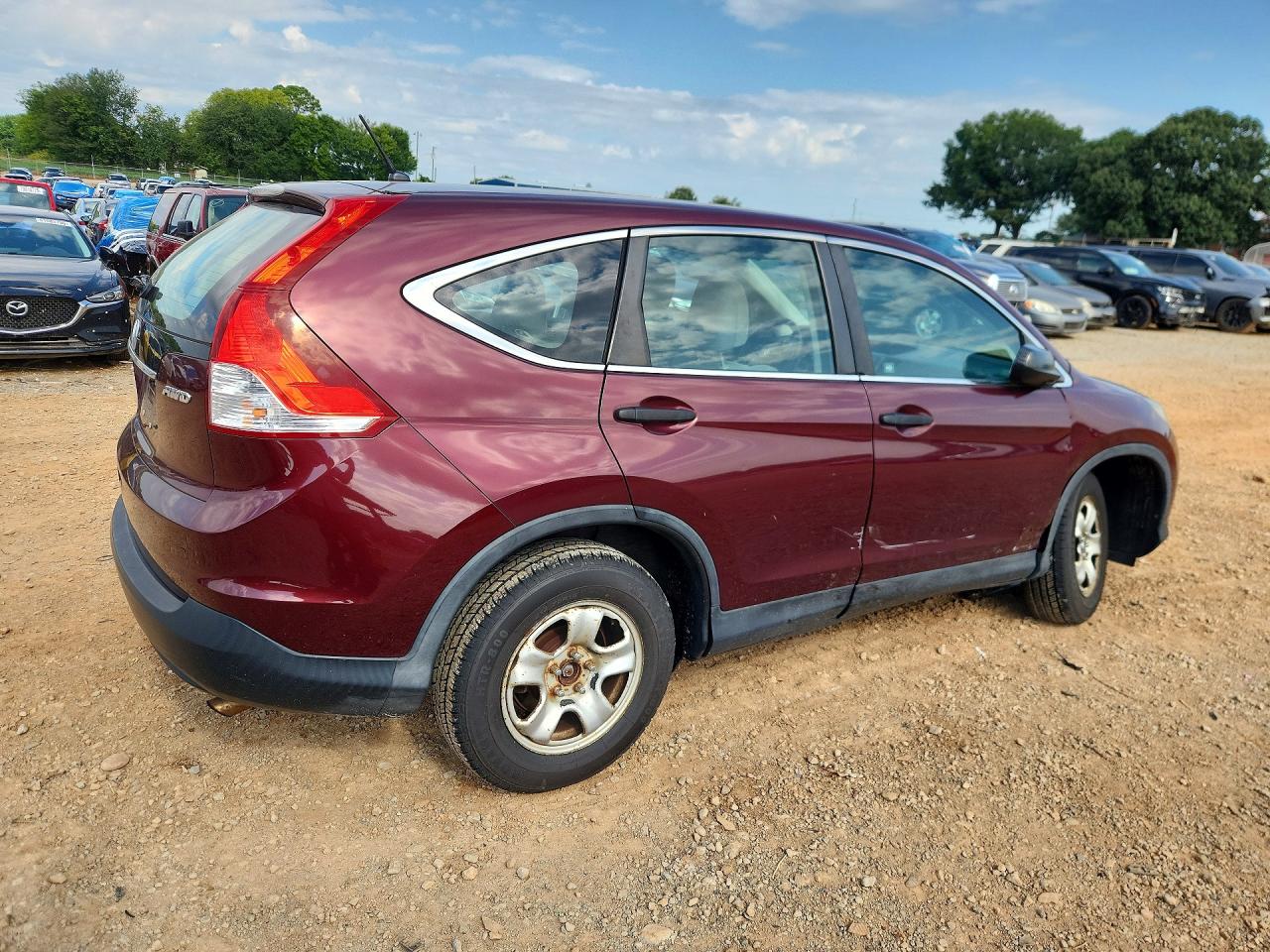 2012 Honda Cr-v Lx Burgundy vin: 5J6RM4H39CL079117