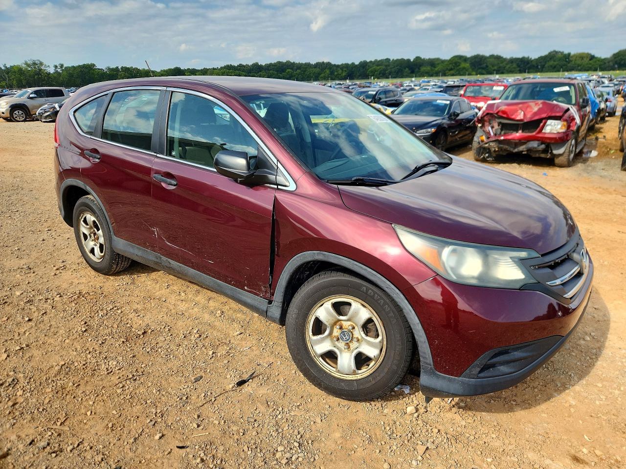 2012 Honda Cr-v Lx Burgundy vin: 5J6RM4H39CL079117