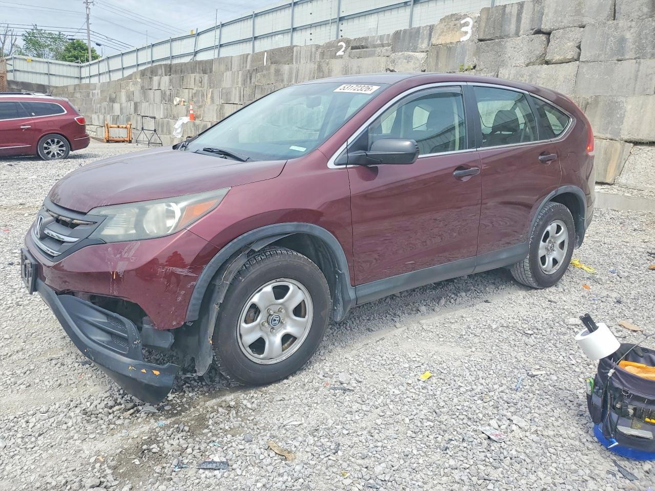 2013 Honda Cr-v Lx Maroon vin: 5J6RM4H39DL020294