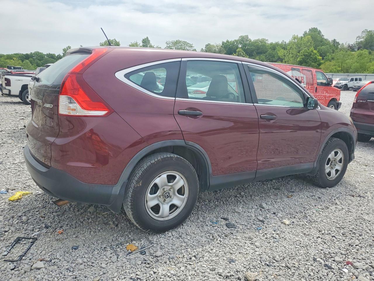 2013 Honda Cr-v Lx Maroon vin: 5J6RM4H39DL020294