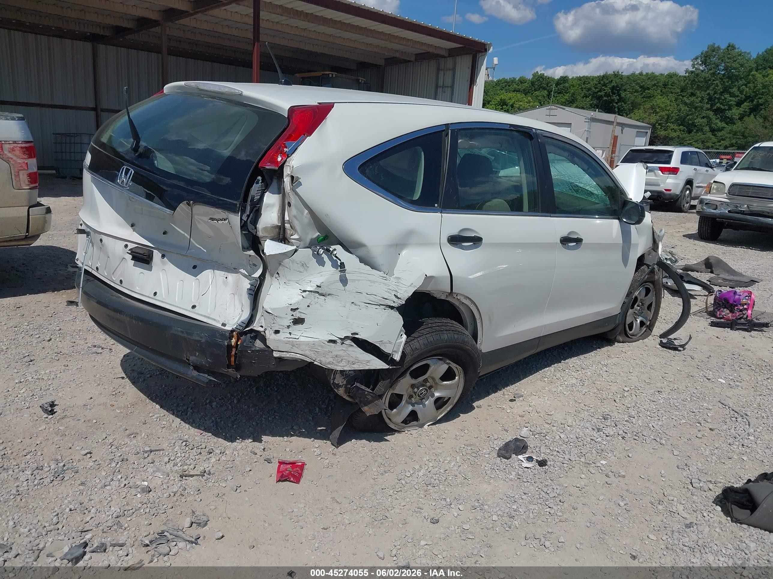 2013 Honda Cr-v Lx Белый vin: 5J6RM4H39DL045616
