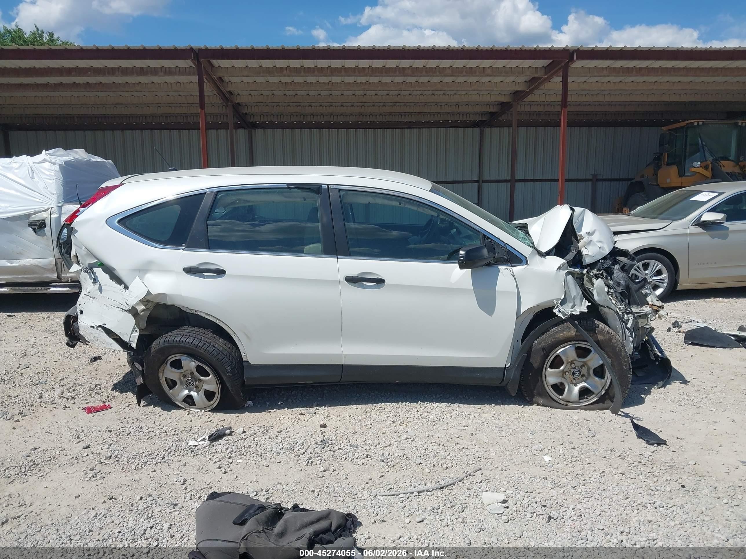 2013 Honda Cr-v Lx Белый vin: 5J6RM4H39DL045616