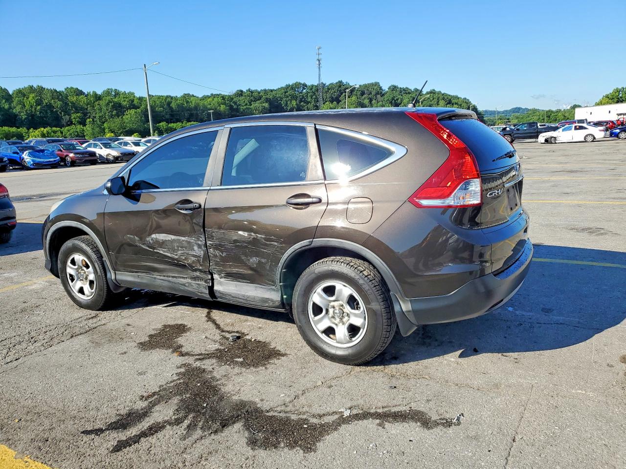 2013 Honda Cr-v Lx Brown vin: 5J6RM4H39DL066868
