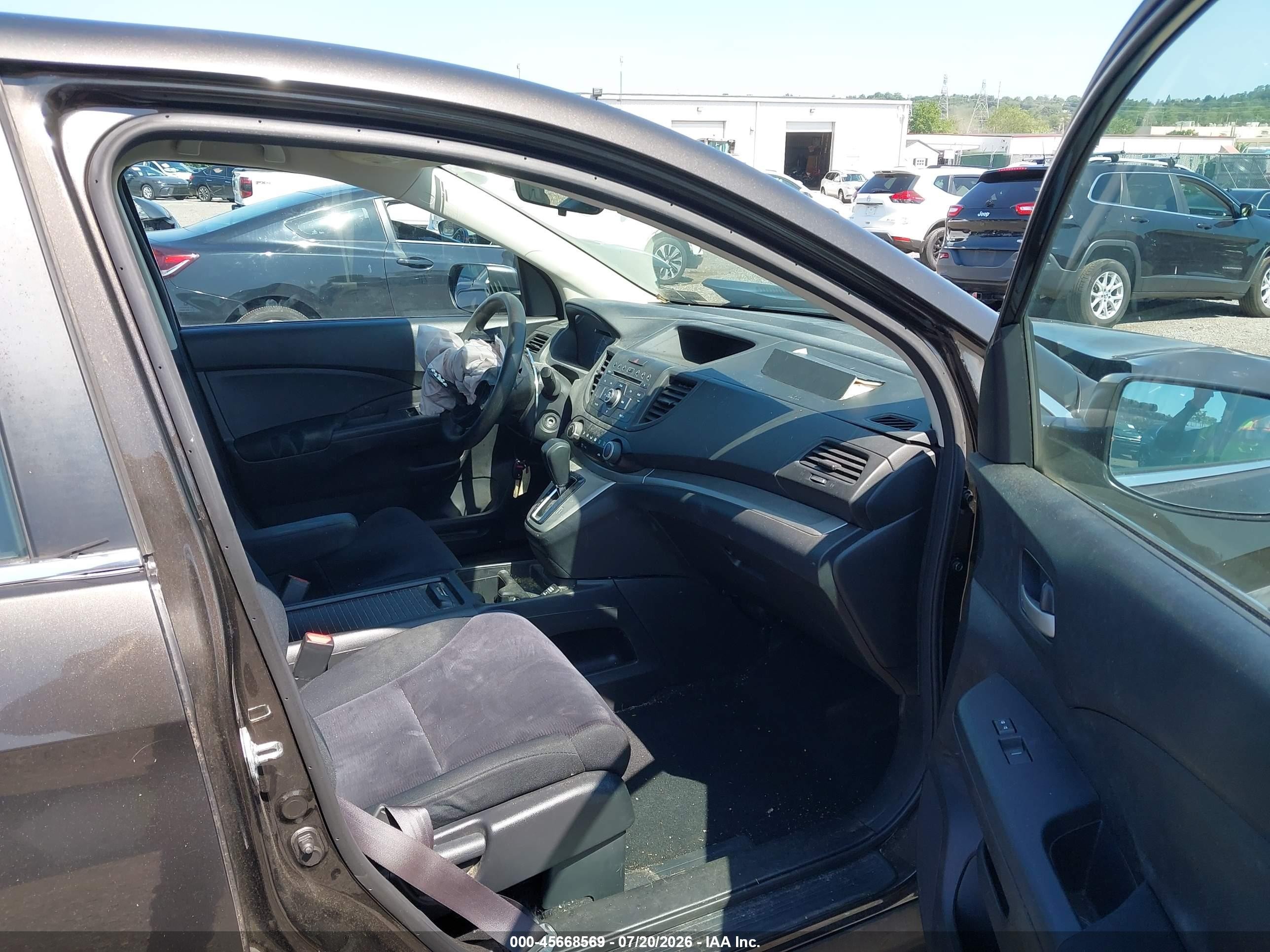 2013 Honda Cr-v Lx Gray vin: 5J6RM4H39DL077837