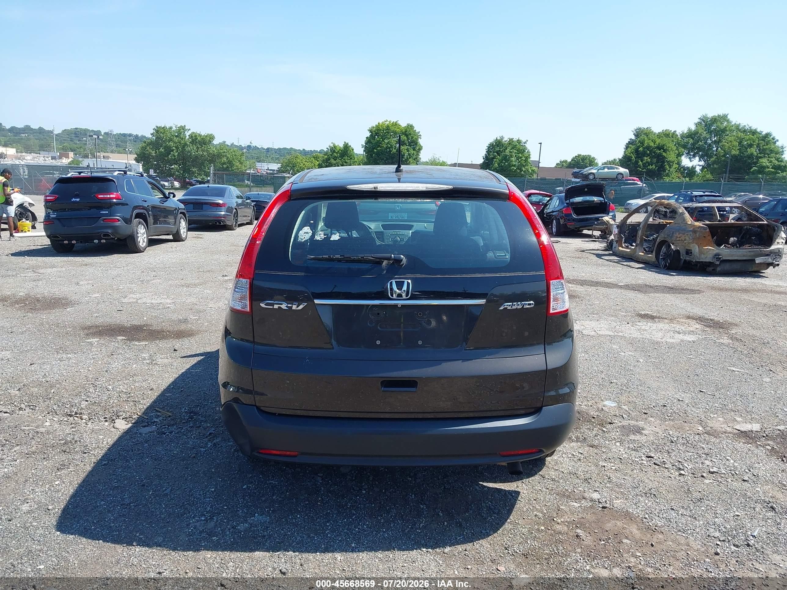 2013 Honda Cr-v Lx Gray vin: 5J6RM4H39DL077837