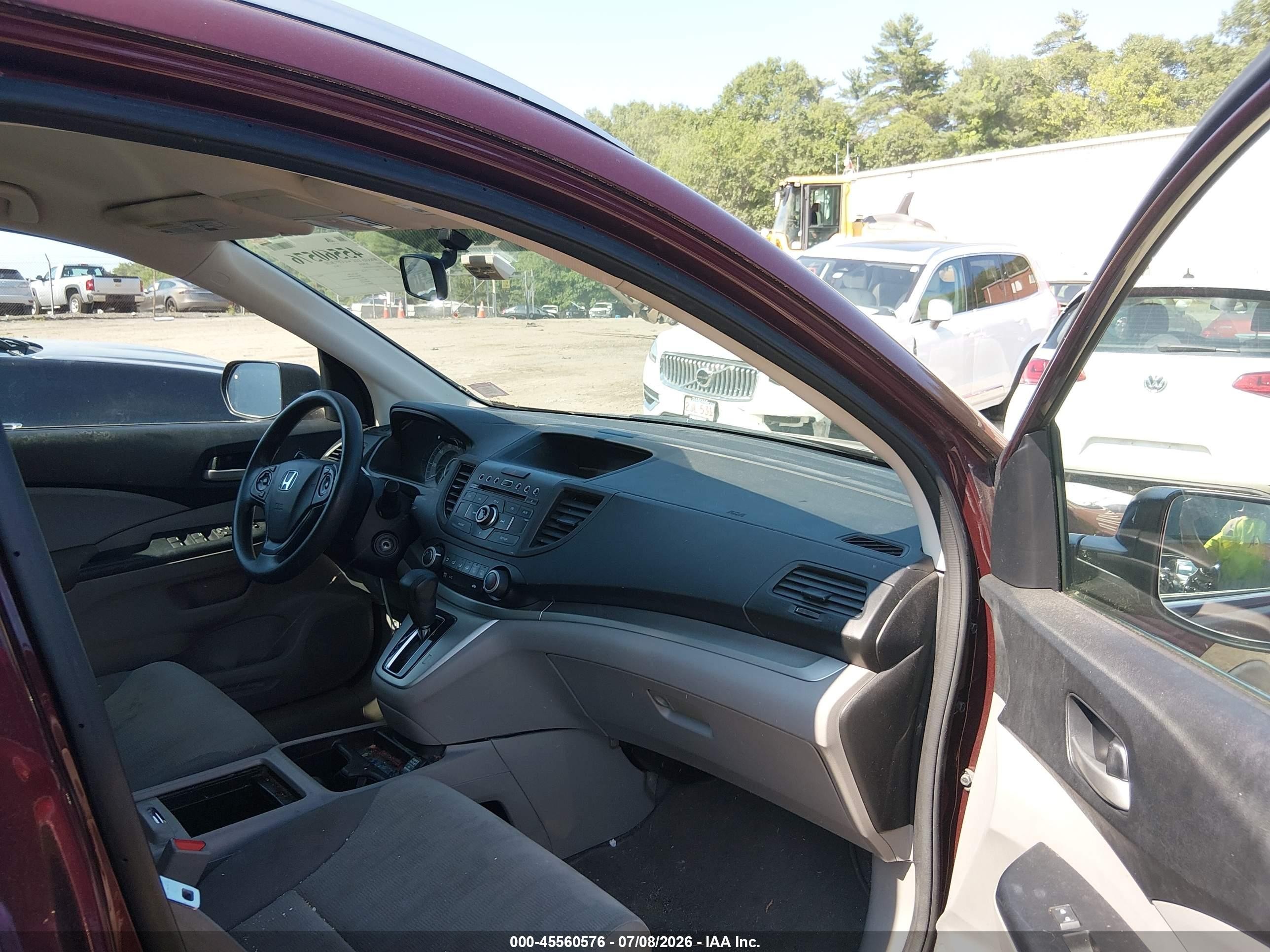 2013 Honda Cr-v Lx Maroon vin: 5J6RM4H39DL078387