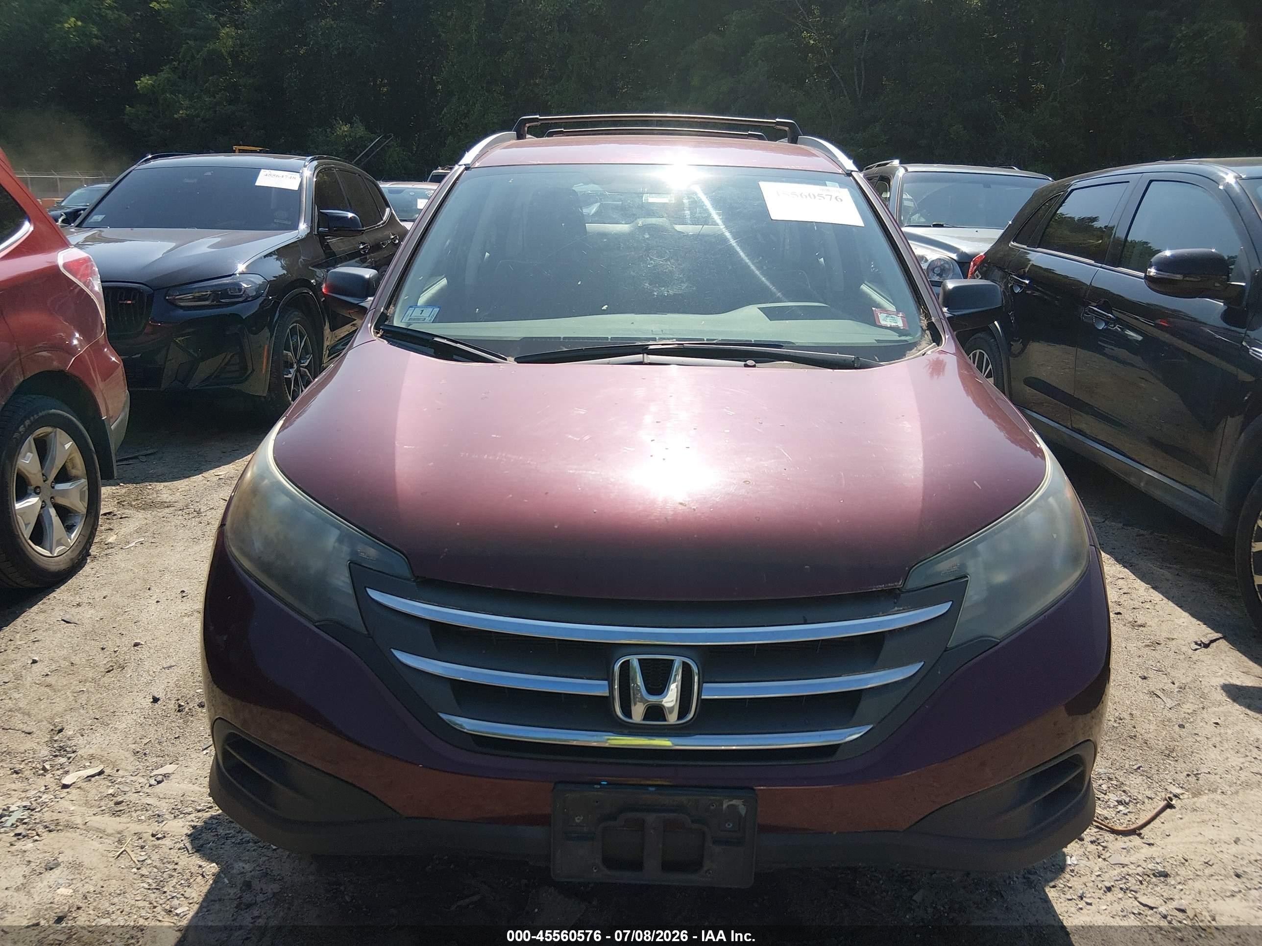 2013 Honda Cr-v Lx Maroon vin: 5J6RM4H39DL078387