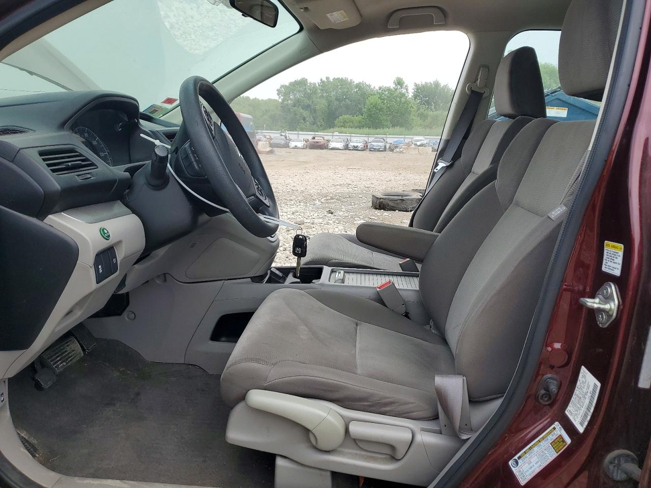 2014 Honda Cr-v Lx Burgundy vin: 5J6RM4H39EL024010