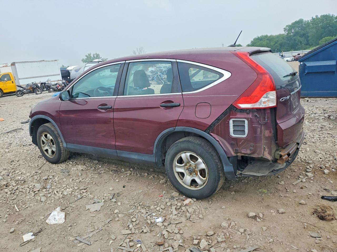 2014 Honda Cr-v Lx Burgundy vin: 5J6RM4H39EL024010