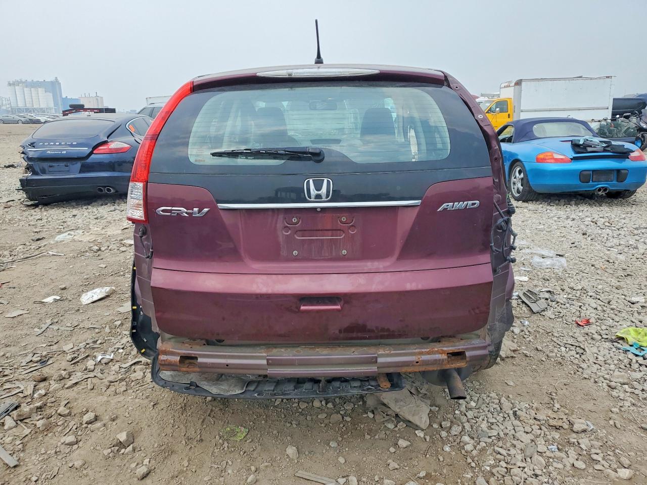 2014 Honda Cr-v Lx Burgundy vin: 5J6RM4H39EL024010