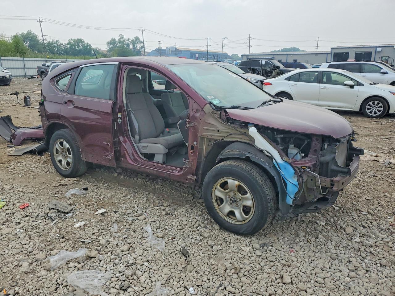 2014 Honda Cr-v Lx Burgundy vin: 5J6RM4H39EL024010