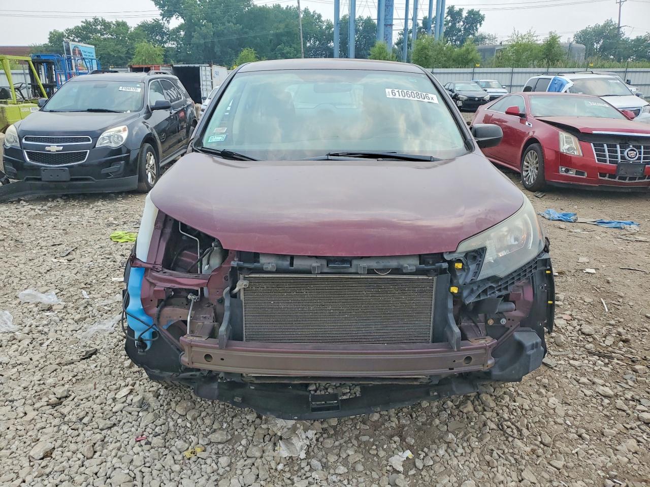 2014 Honda Cr-v Lx Burgundy vin: 5J6RM4H39EL024010