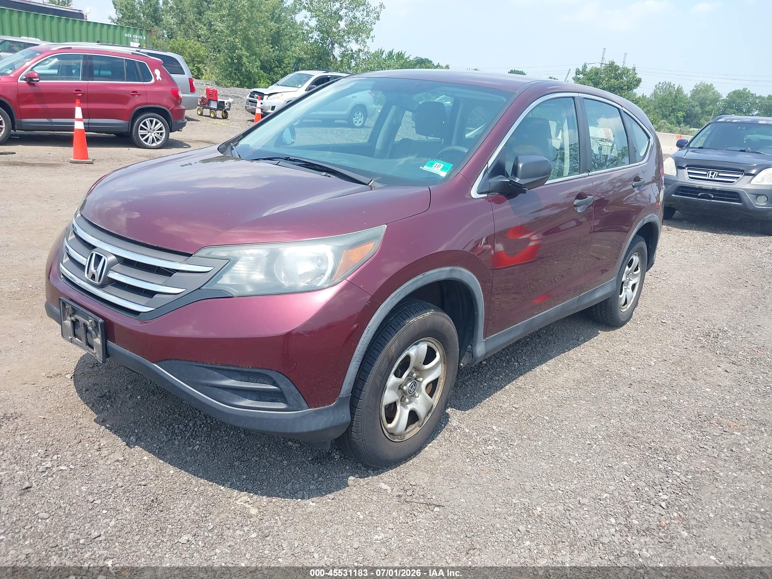 2014 Honda Cr-v Lx Красный vin: 5J6RM4H39EL046346
