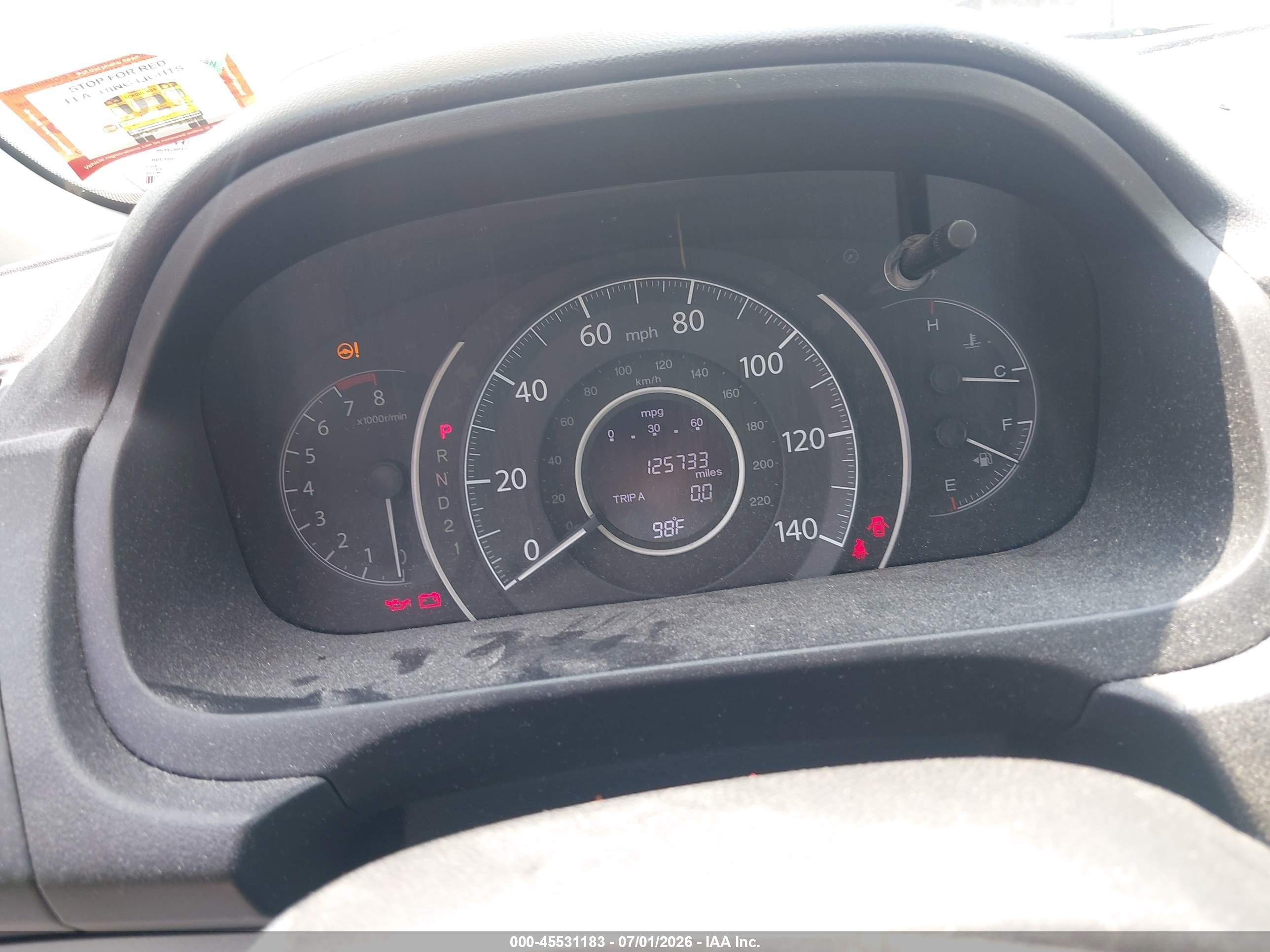 2014 Honda Cr-v Lx Красный vin: 5J6RM4H39EL046346