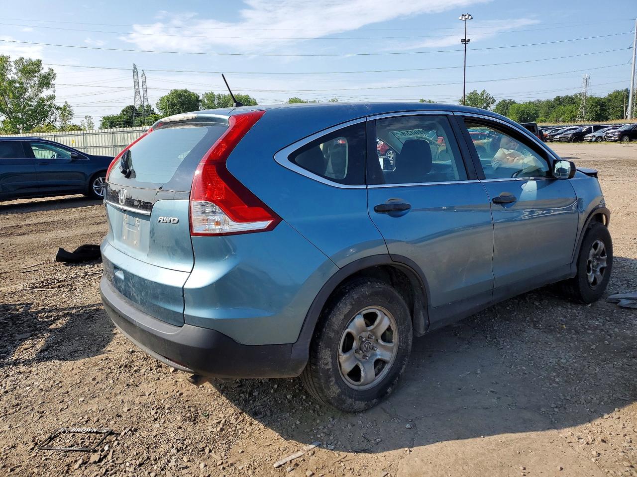 2014 Honda Cr-v Lx Blue vin: 5J6RM4H39EL073370
