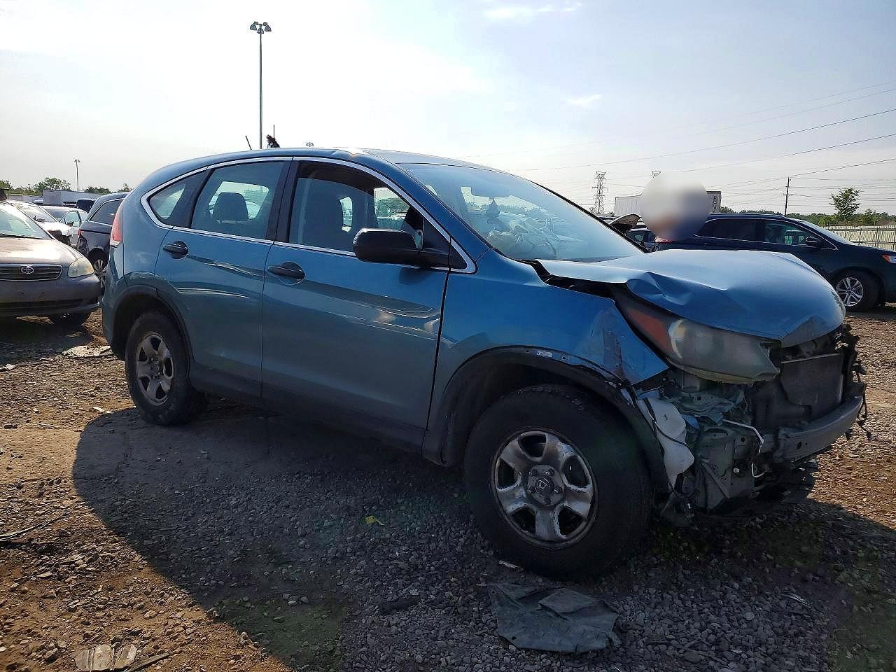 2014 Honda Cr-v Lx Blue vin: 5J6RM4H39EL073370