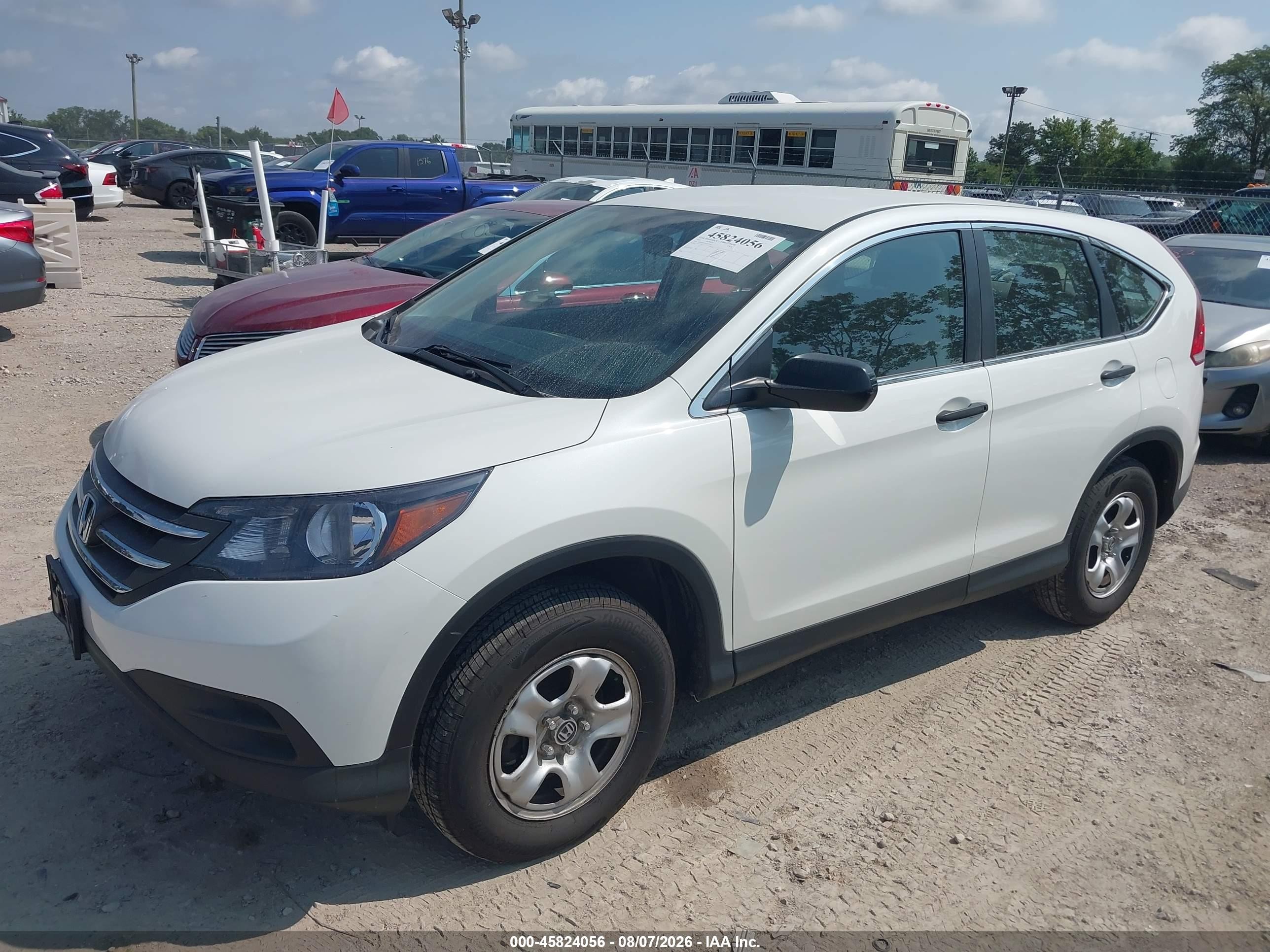 2014 Honda Cr-v Lx Белый vin: 5J6RM4H39EL077614