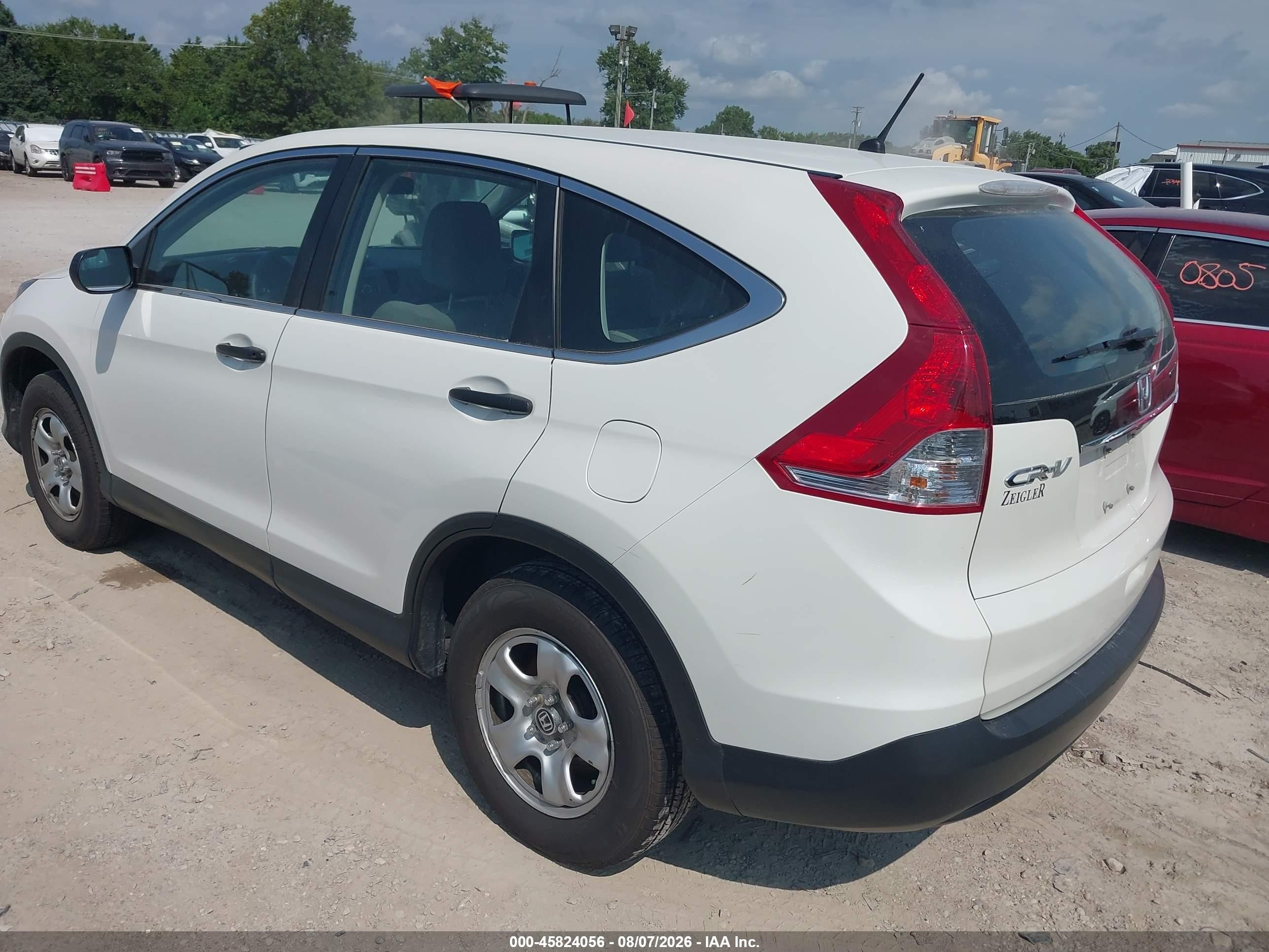 2014 Honda Cr-v Lx Белый vin: 5J6RM4H39EL077614