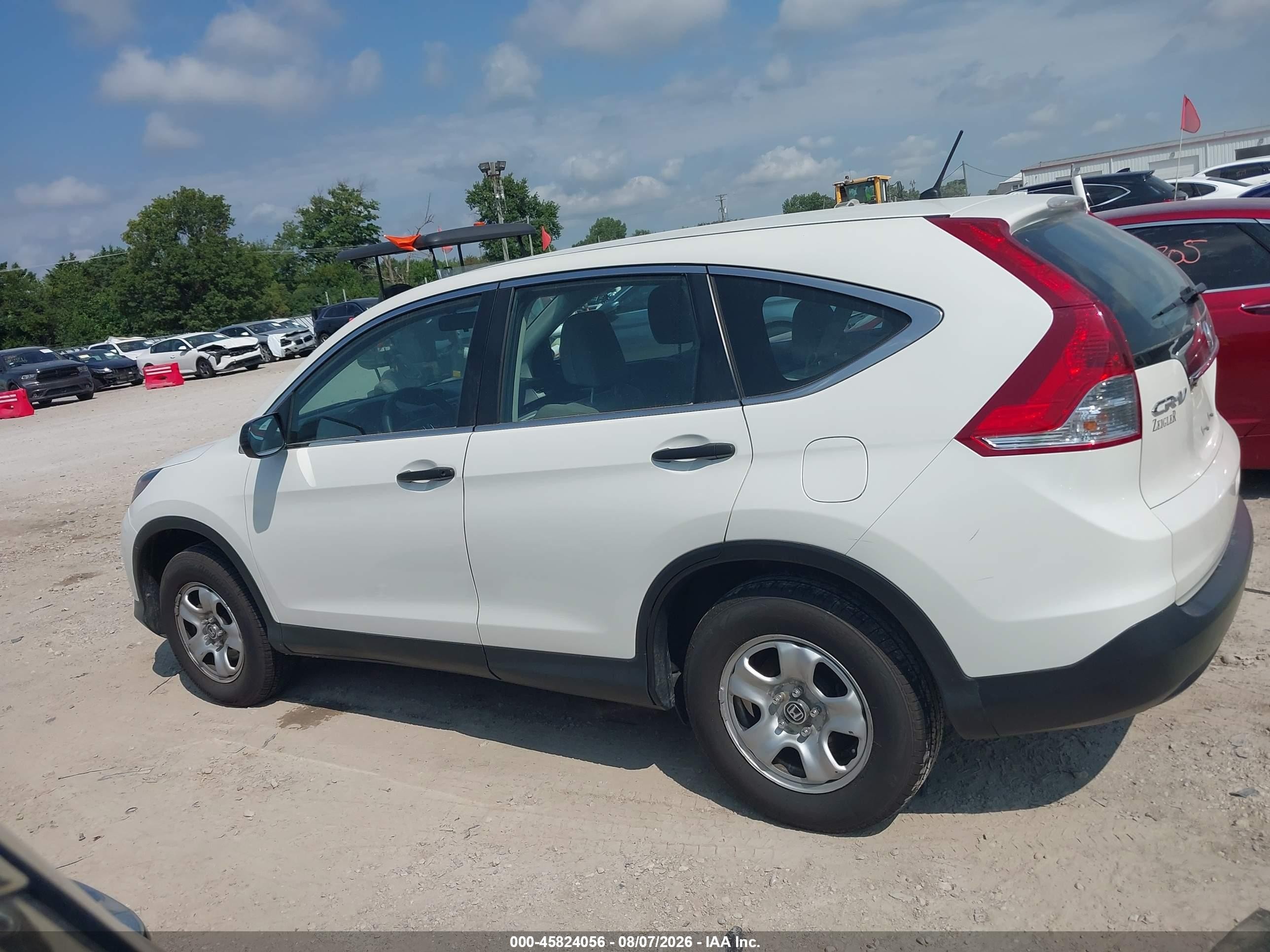 2014 Honda Cr-v Lx Белый vin: 5J6RM4H39EL077614