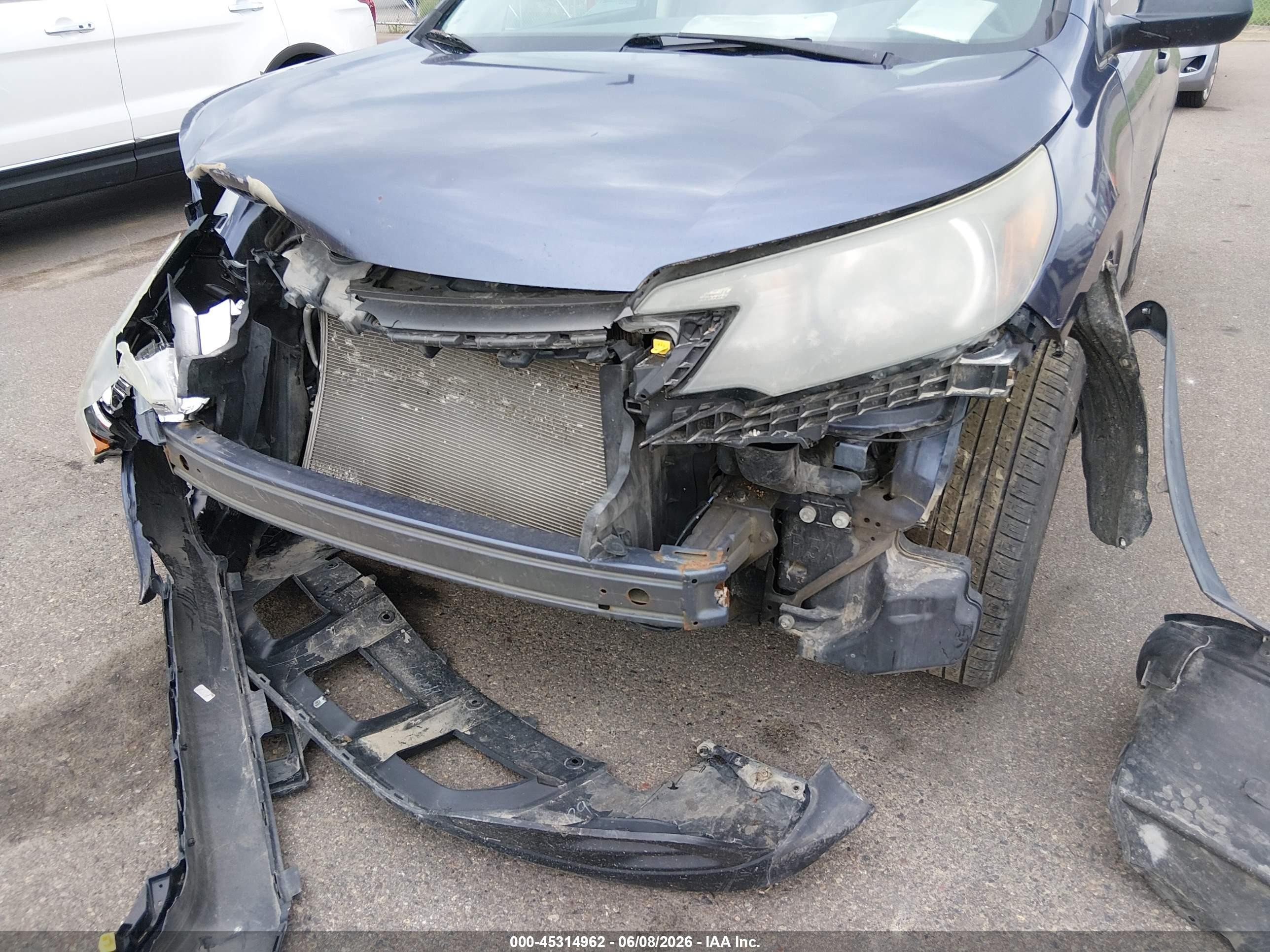 2014 Honda Cr-v Lx Blue vin: 5J6RM4H39EL078942
