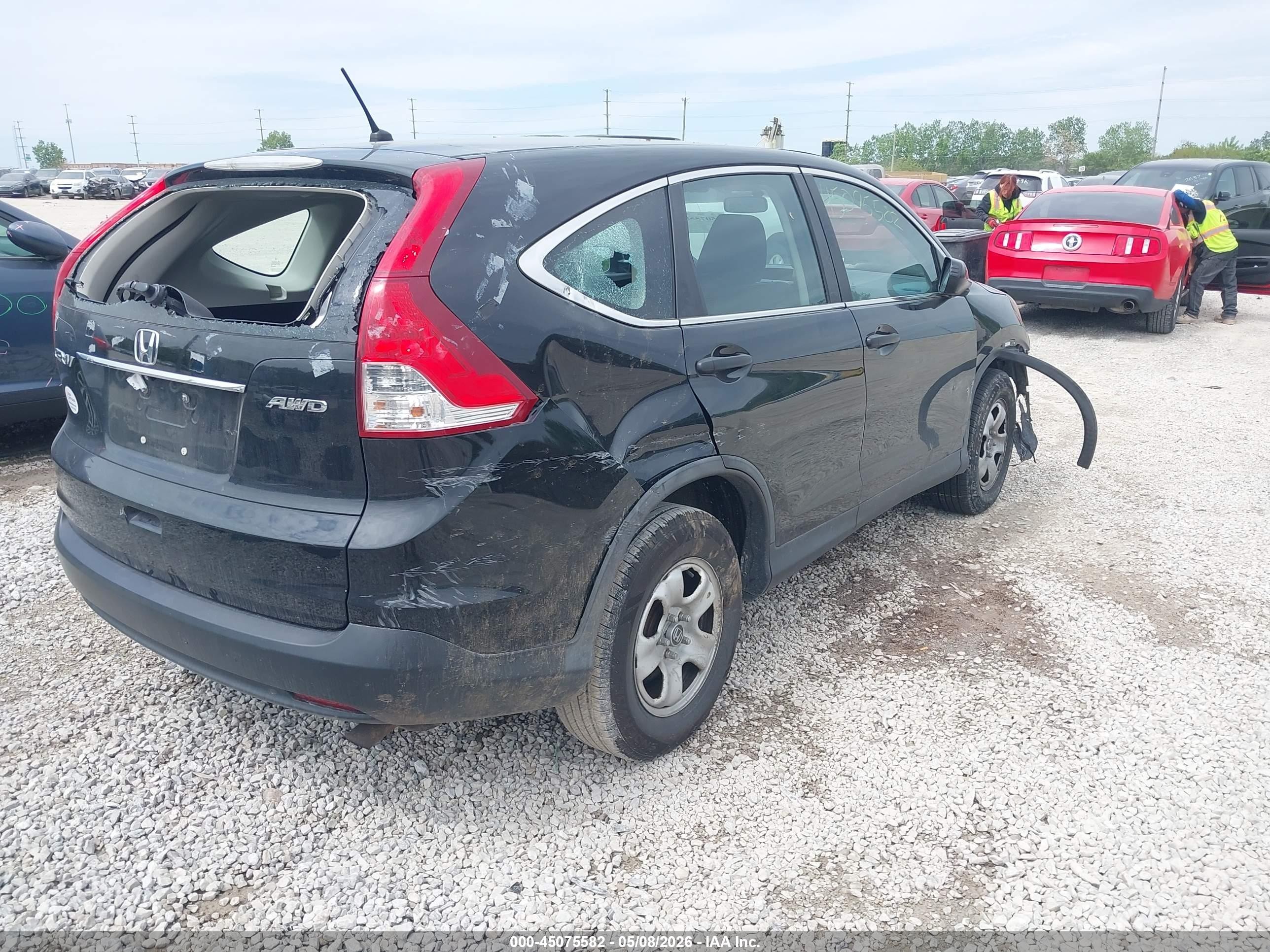 2014 Honda Cr-v Lx Black vin: 5J6RM4H39EL090556