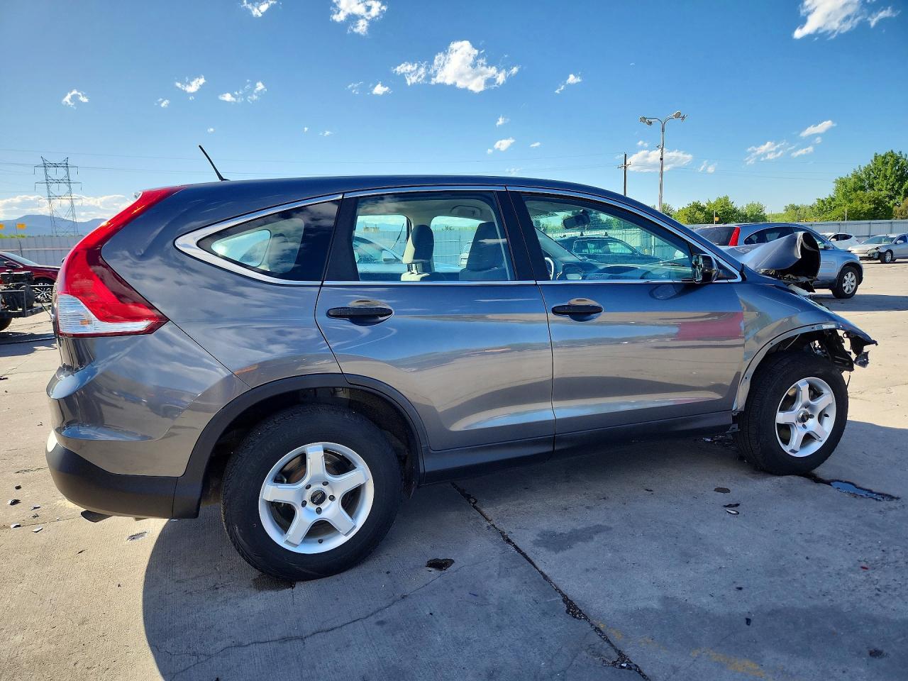 2014 Honda Cr-v Lx Gray vin: 5J6RM4H39EL110191